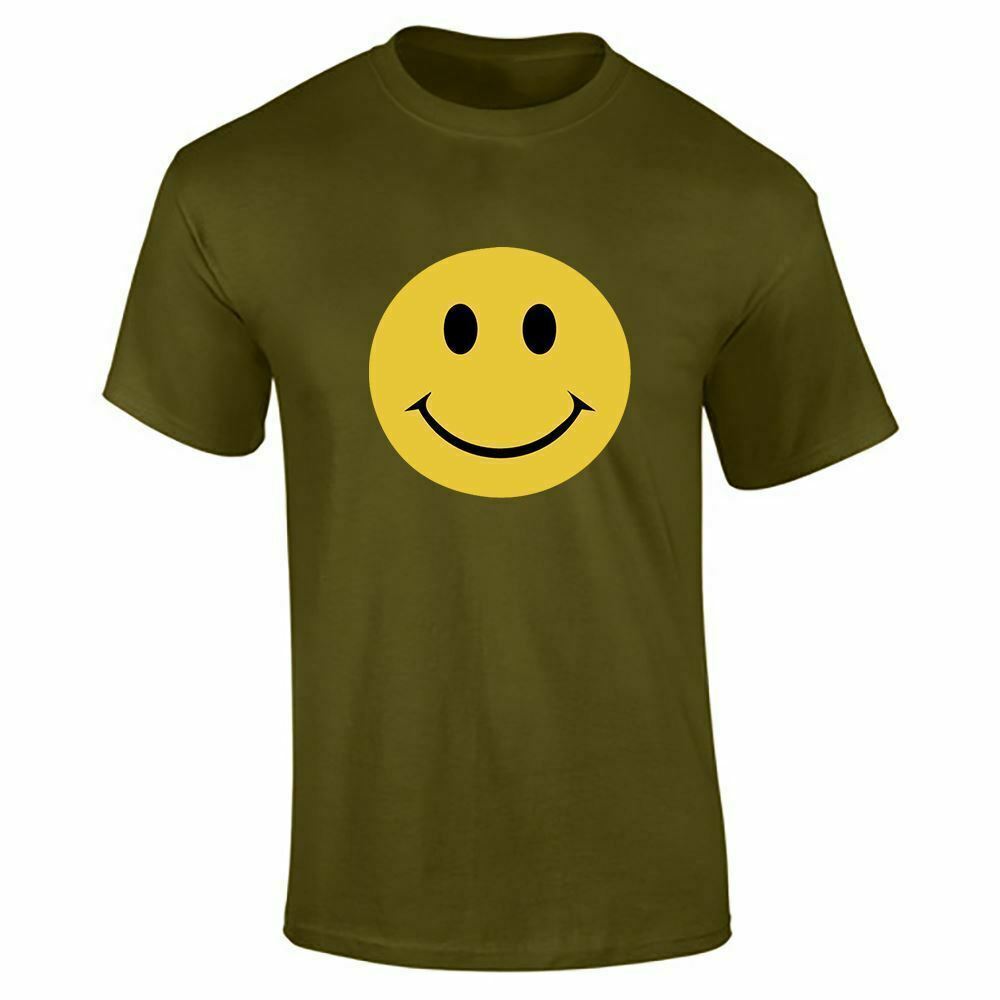 Jungen Lächelndes Emoji Gesicht Bedrucktes T-Shirt Herren Kurzarm Rundhals Shirt Oberteil - Bild 9 von 17