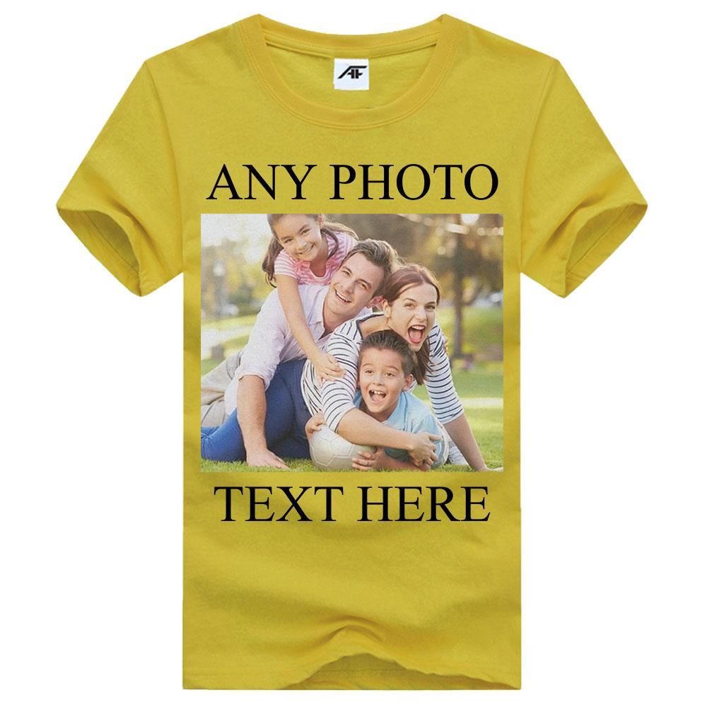 Herren-T-Shirt personalisiert Foto Text digital bedruckt Freizeit Sommerkleidung Rundhalsausschnitt - Bild 7 von 7