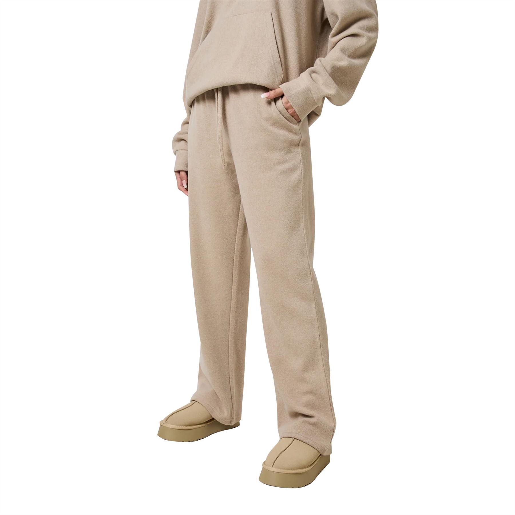 Women Open Hem Tracksuits Sweatshirt & Sweatpant Set 2 Piece Wide Leg - Picture 4 of 13