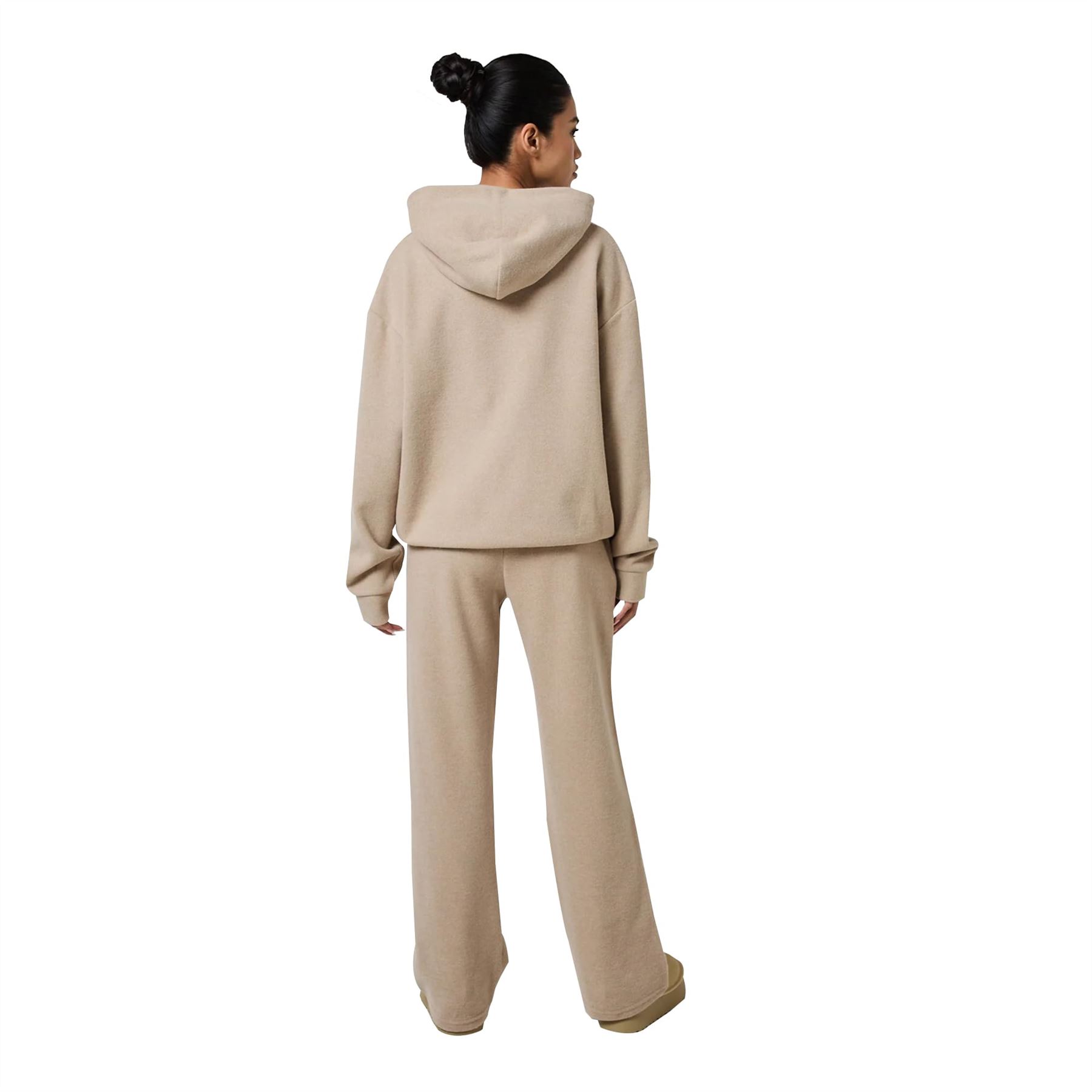 Women Open Hem Tracksuits Sweatshirt & Sweatpant Set 2 Piece Wide Leg - Picture 3 of 13