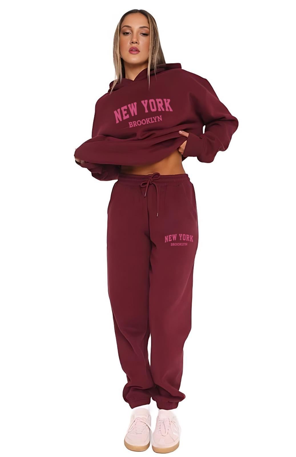 Women Kids Fun Fancy Prints Hoodie & Joggers Tracksuit 2 Pcs Outfit - Picture 25 of 29