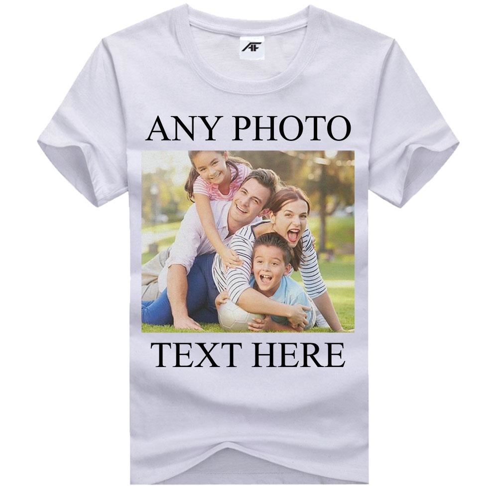 Herren-T-Shirt personalisiert Foto Text digital bedruckt Freizeit Sommerkleidung Rundhalsausschnitt - Bild 6 von 7