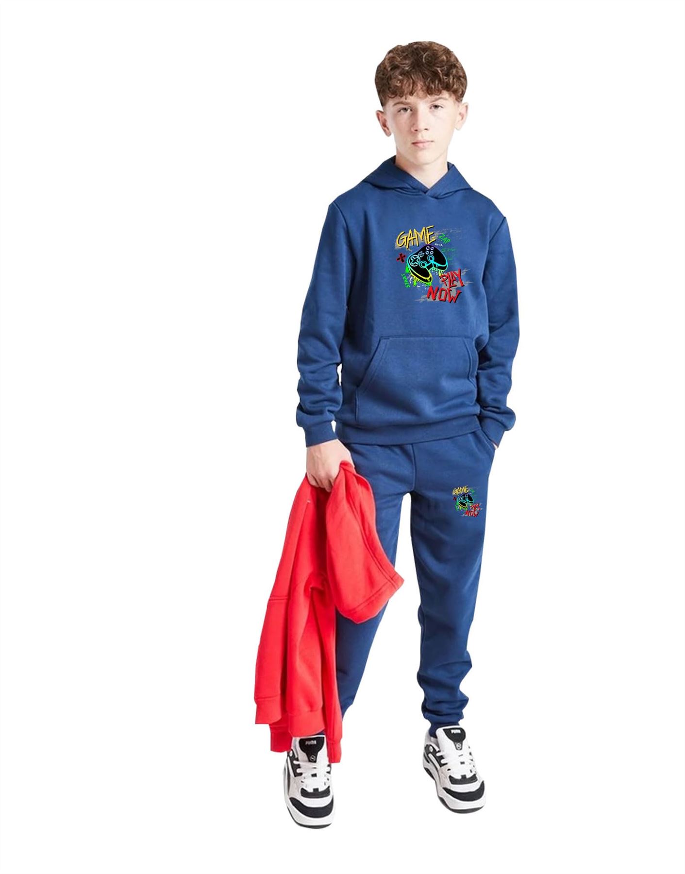 Men & Kids Game Tracksuits Sweatshirt & Sweatpants Set 2 Piece Casual Activewear - Picture 30 of 71