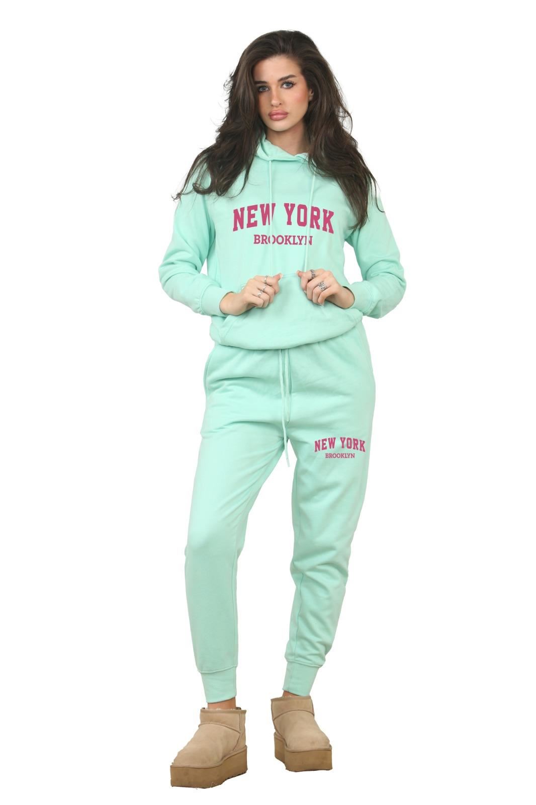 Women Kids Fun Fancy Prints Hoodie & Joggers Tracksuit 2 Pcs Outfit - Picture 11 of 29