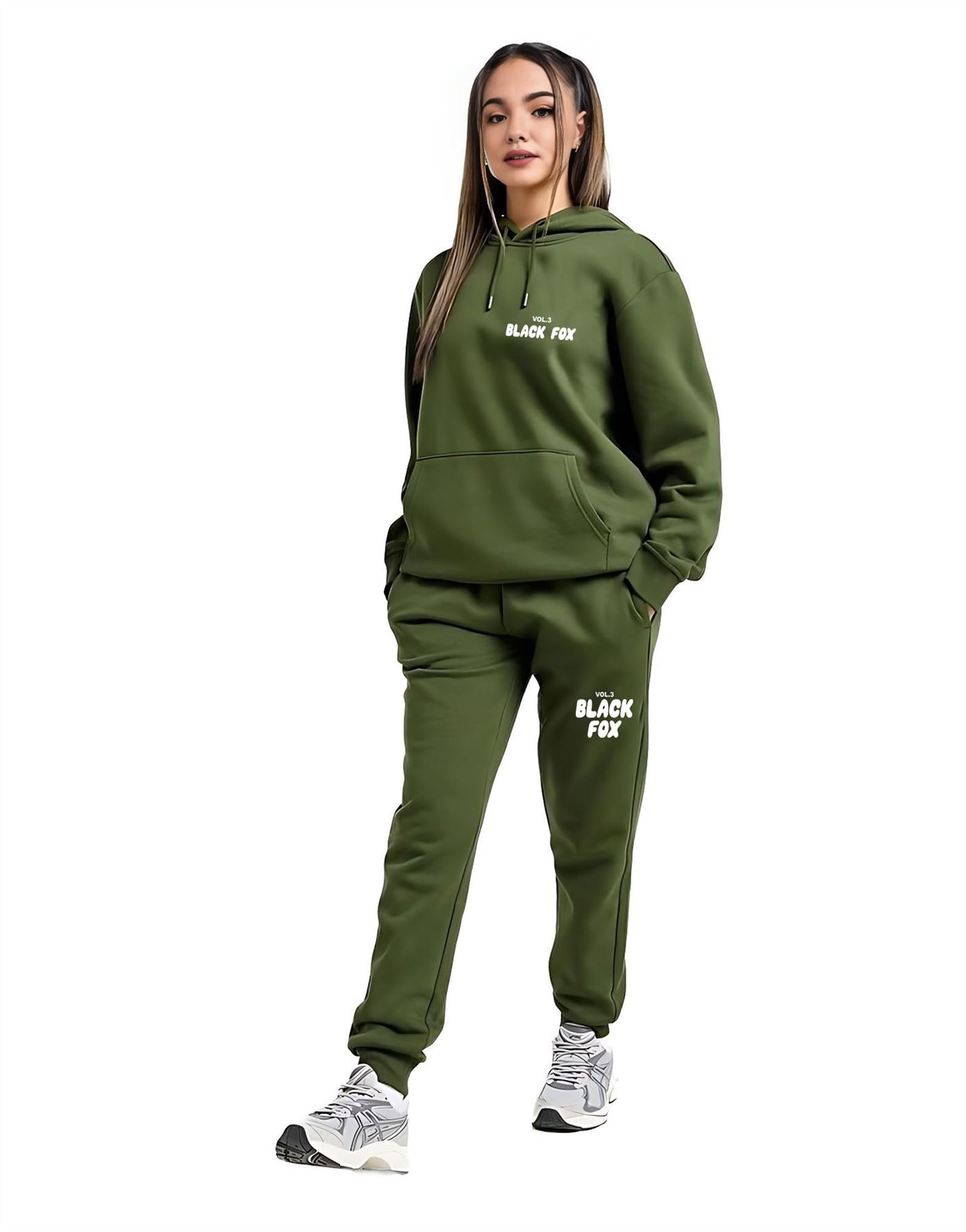 Damen Kinder 2-teiliges Trainingsanzug Lounge Sets Hoodies Jogginghose Damen Jogginganzüge - Bild 21 von 23
