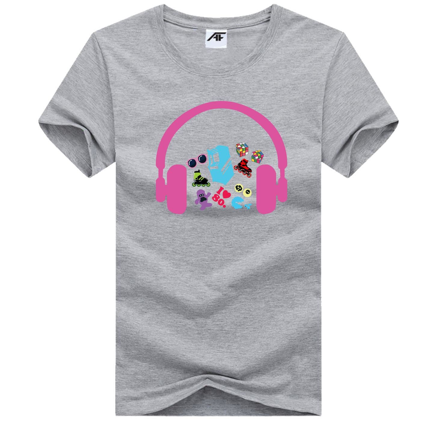 Music Headphones T-Shirt for Men & Kids Graphic Tee Matching Family Style - Picture 2 of 17