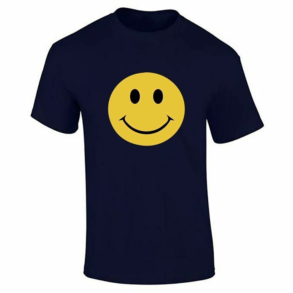 Jungen Lächelndes Emoji Gesicht Bedrucktes T-Shirt Herren Kurzarm Rundhals Shirt Oberteil - Bild 8 von 17