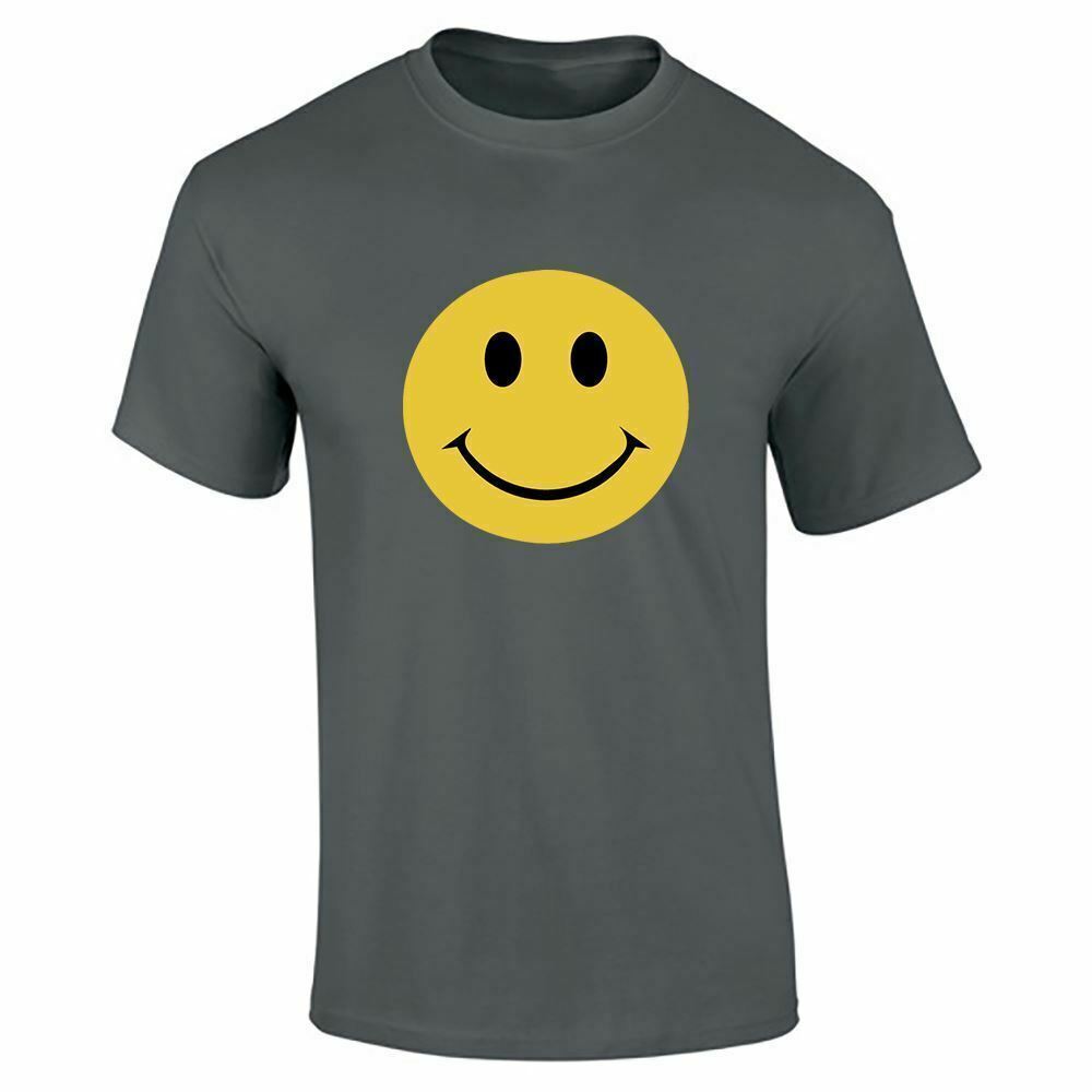 Jungen Lächelndes Emoji Gesicht Bedrucktes T-Shirt Herren Kurzarm Rundhals Shirt Oberteil - Bild 4 von 17