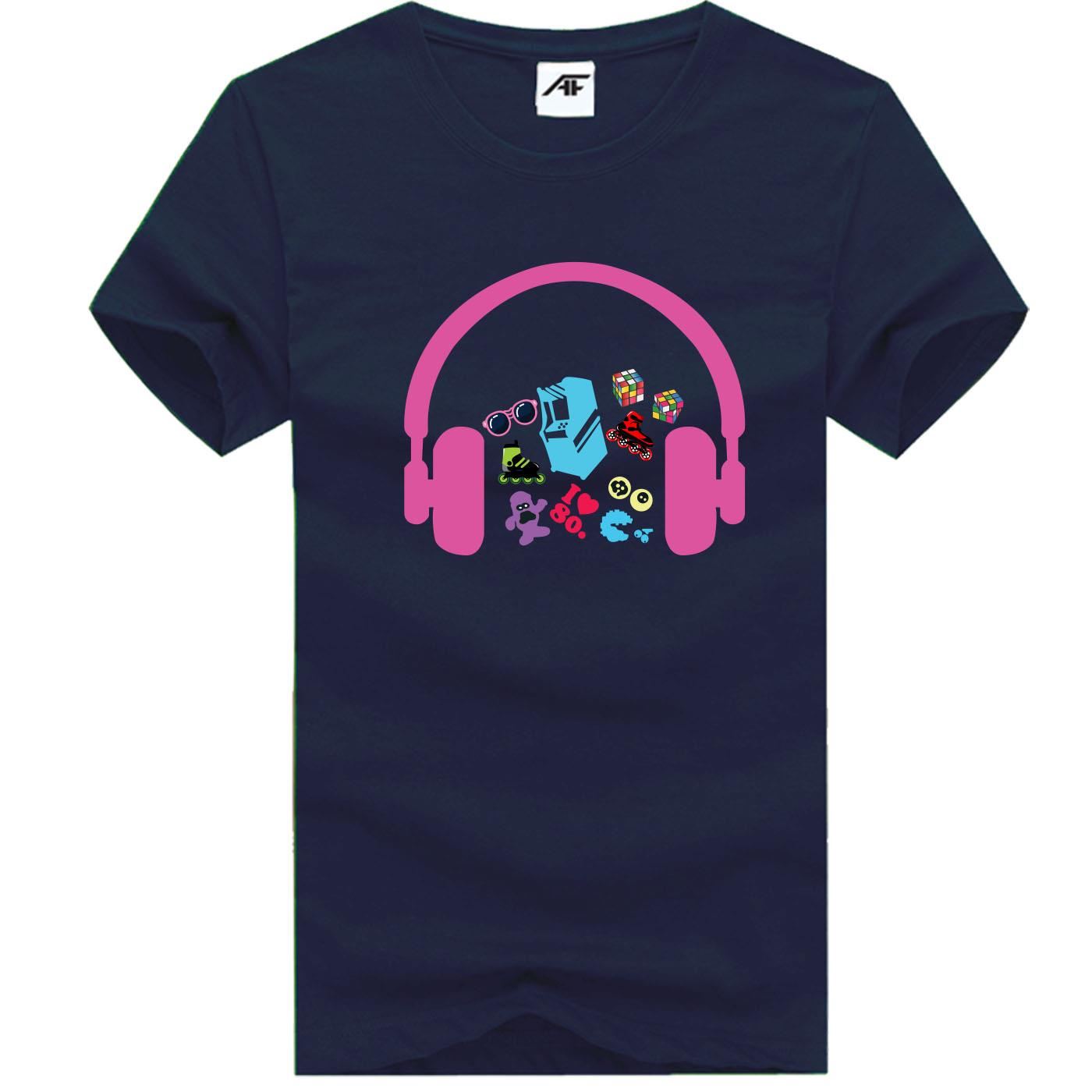 Music Headphones T-Shirt for Men & Kids Graphic Tee Matching Family Style - Picture 12 of 17