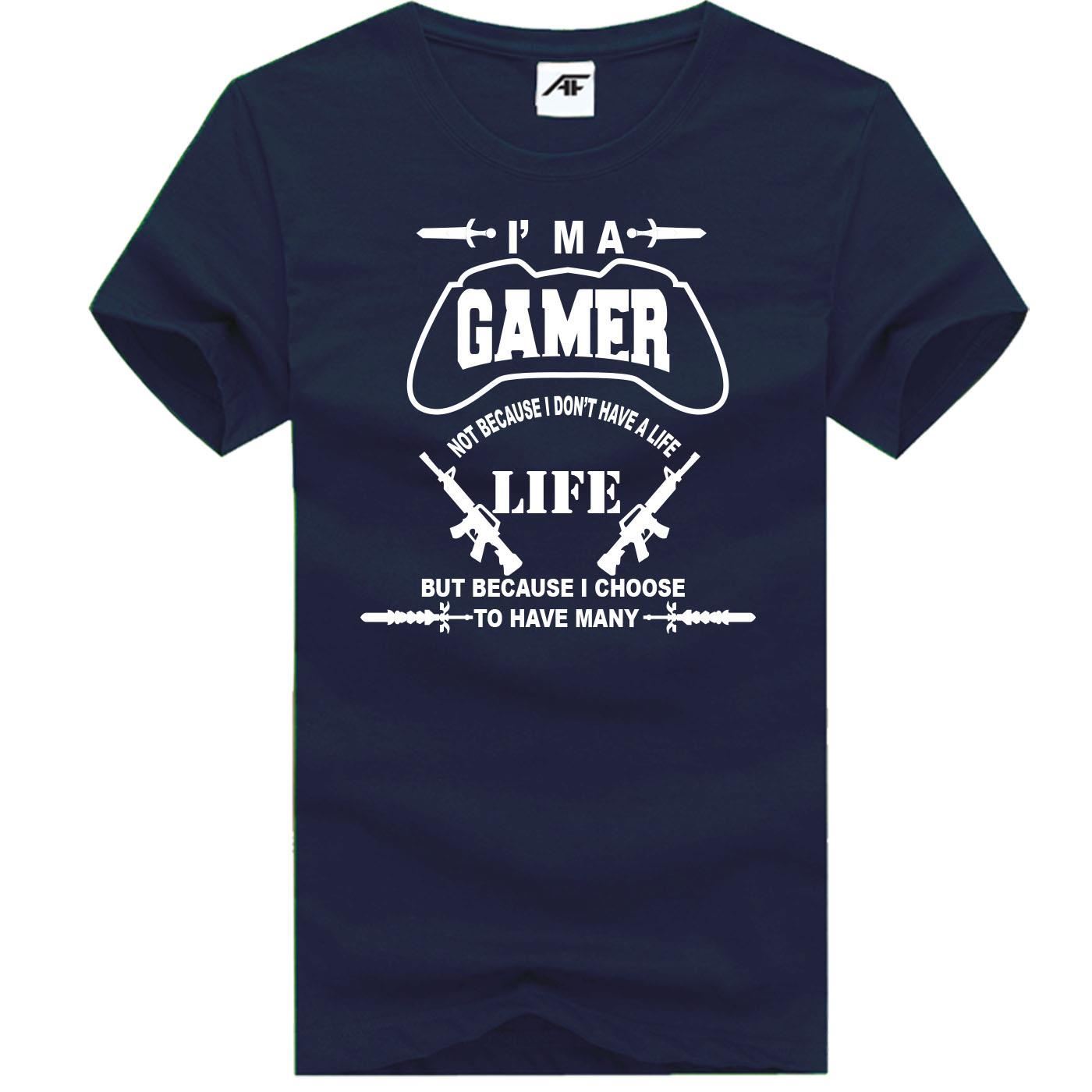 Boys Gamer Life Printed T Shirt Mens Short Sleeve Round Neck Shirt Top - Bild 5 von 6