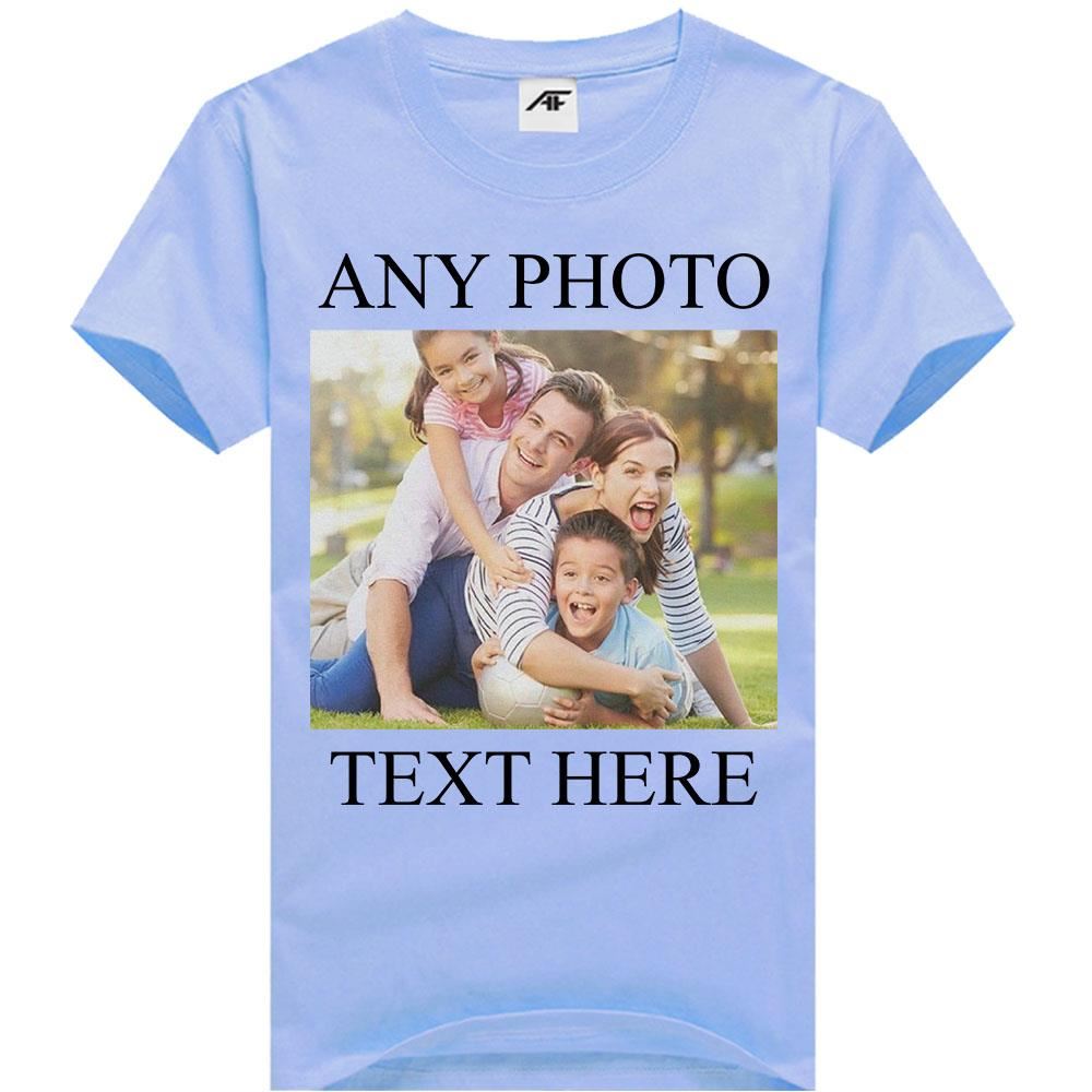 Herren-T-Shirt personalisiert Foto Text digital bedruckt Freizeit Sommerkleidung Rundhalsausschnitt - Bild 5 von 7