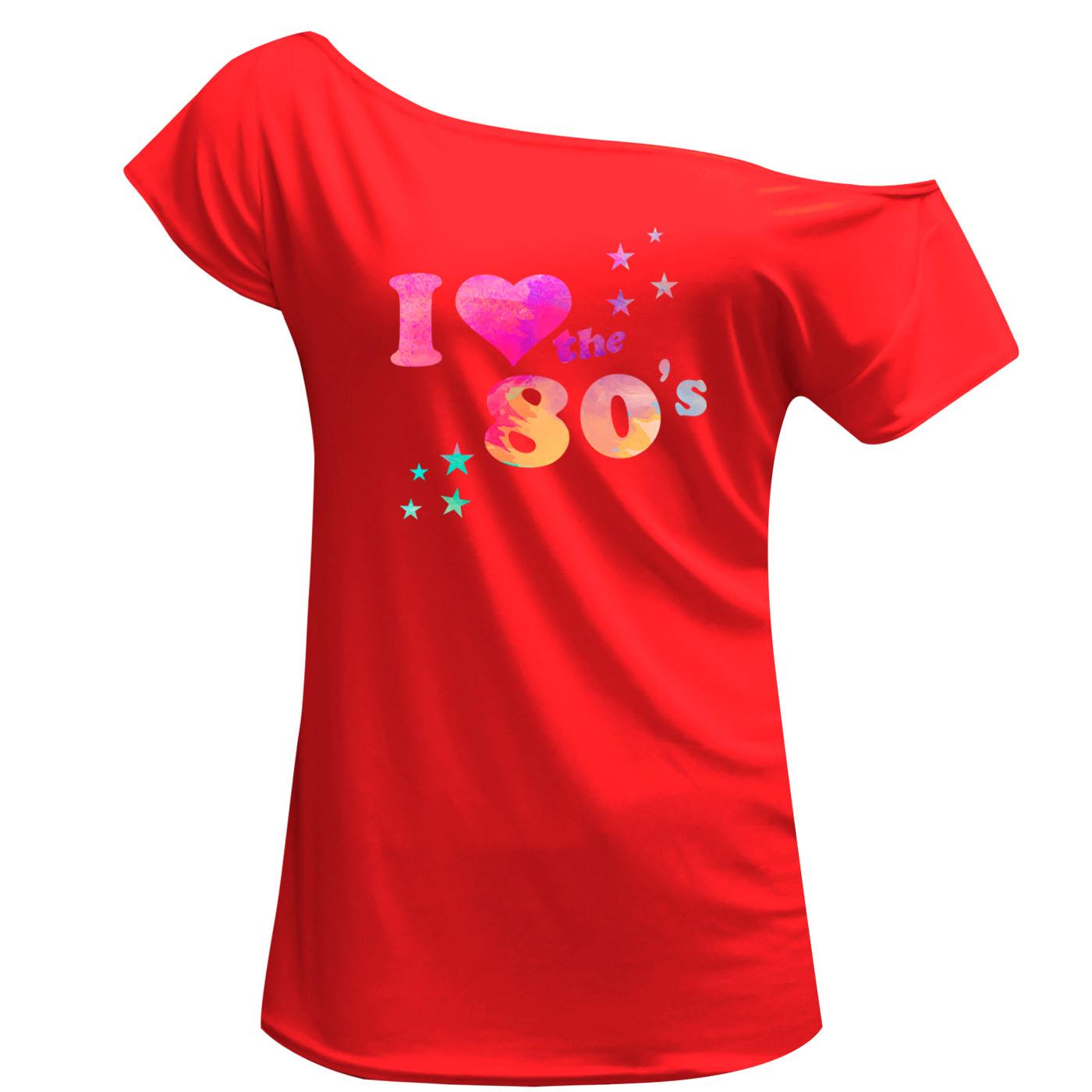 Womens I Love The 80s Classic Print T Shirt Hen Party Girls Top Cotton Tee 7857 Womens I Love The 80s Classic Print T Shirt Hen Party Girls Top Cotton Tee 7857