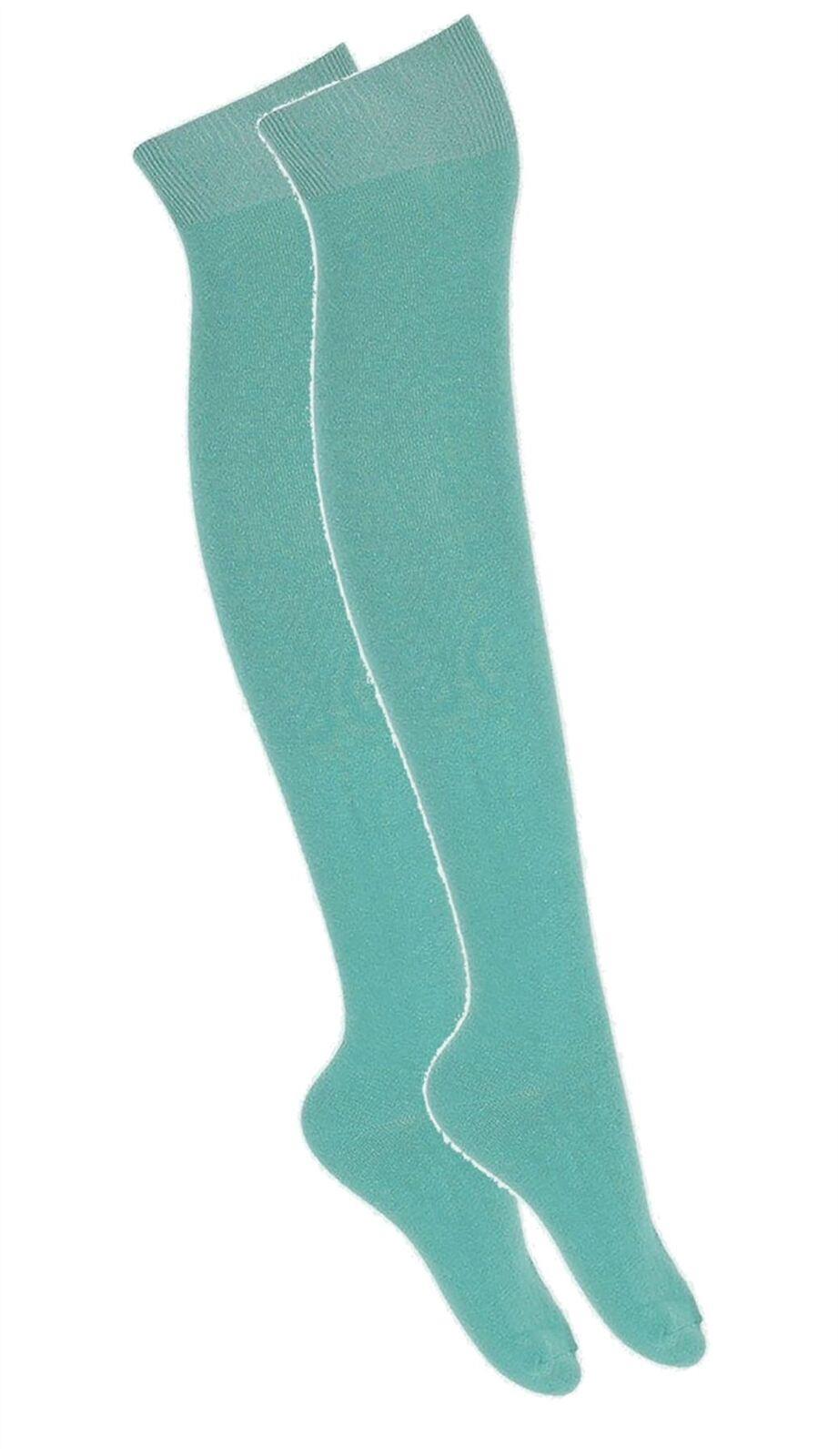 Ladies Sexy Over The Knee Socks Girls Fancy Womens Thigh High Plain Soft Socks - Picture 13 of 25