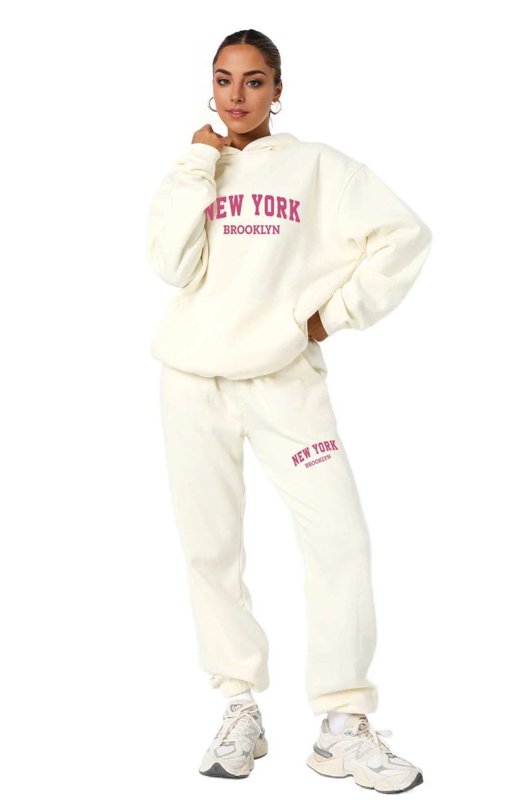 Women Kids Fun Fancy Prints Hoodie & Joggers Tracksuit 2 Pcs Outfit - Picture 29 of 29