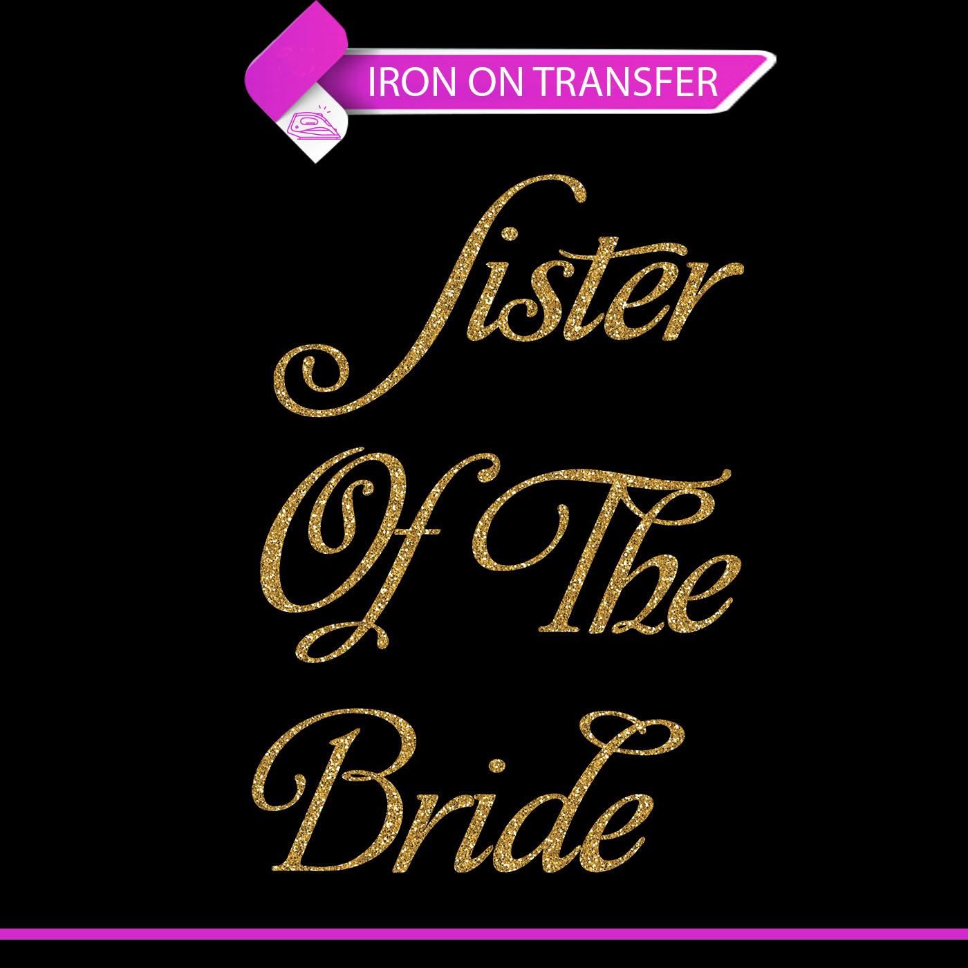 Bride Squad Hen Do Party Vinyl Iron On Transfer T Shirt Sparkle Custom Top 7723 - Picture 25 of 28