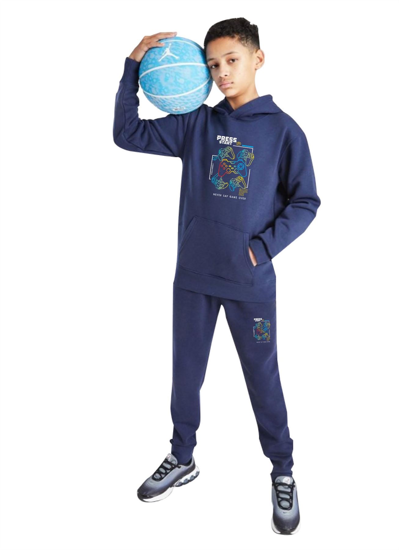 Men & Kids Game Tracksuits Sweatshirt & Sweatpants Set 2 Piece Casual Activewear - Picture 48 of 71