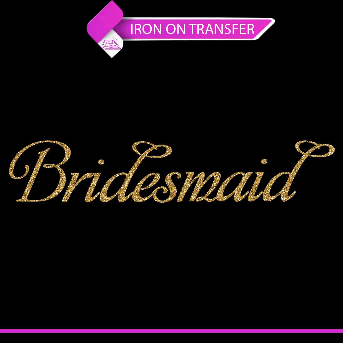 Bride Squad Hen Do Party Vinyl Iron On Transfer T Shirt Sparkle Custom Top 7723 - Picture 19 of 28