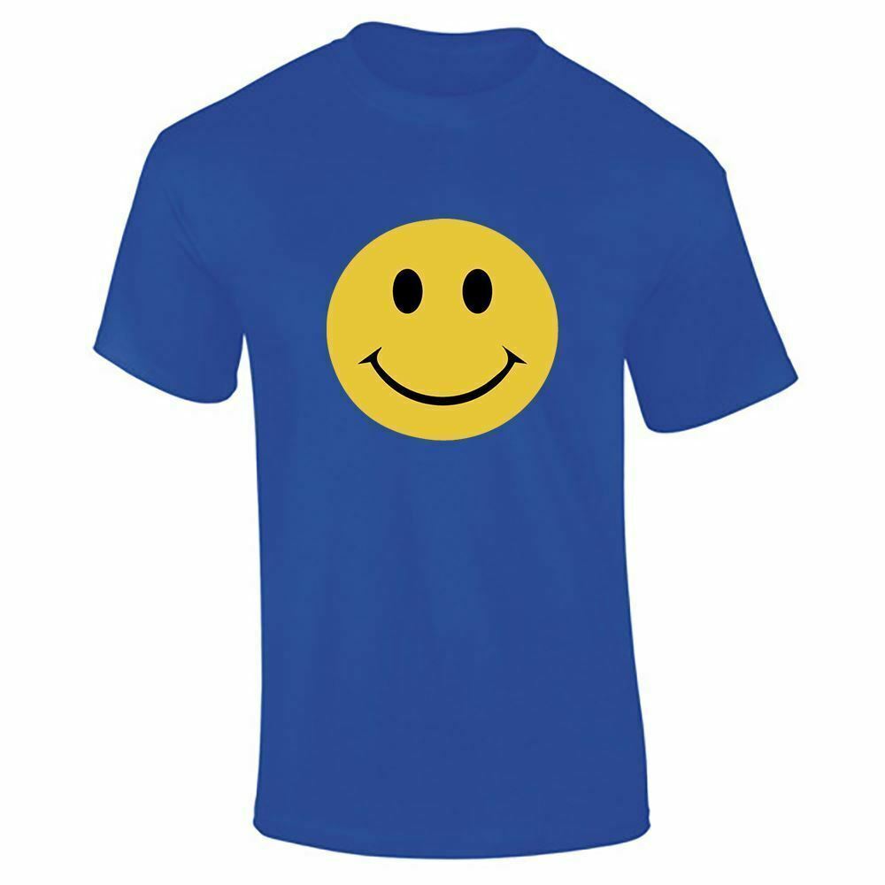 Jungen Lächelndes Emoji Gesicht Bedrucktes T-Shirt Herren Kurzarm Rundhals Shirt Oberteil - Bild 14 von 17