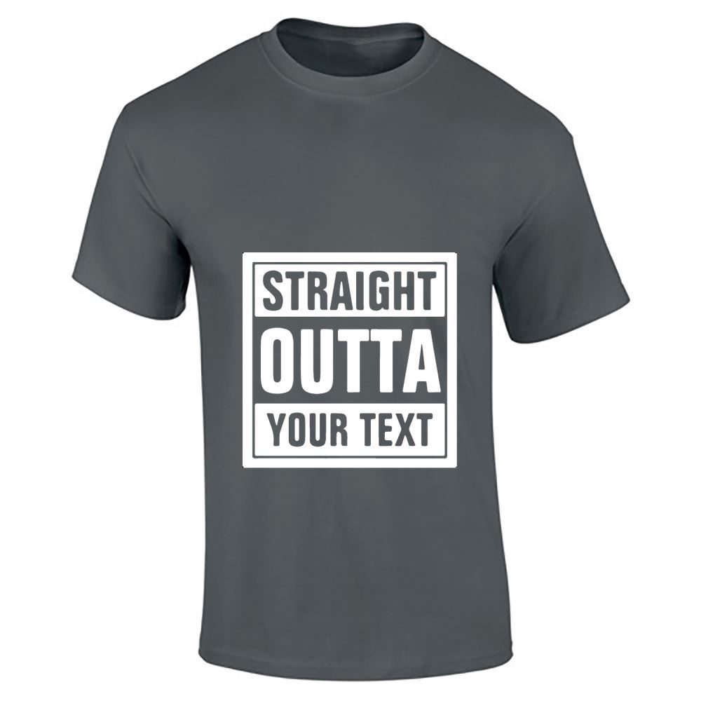 Straight Outta Your Text Mens Boys Top Casual Fitness T Shirt Sports Cotton Tee - Picture 12 of 18