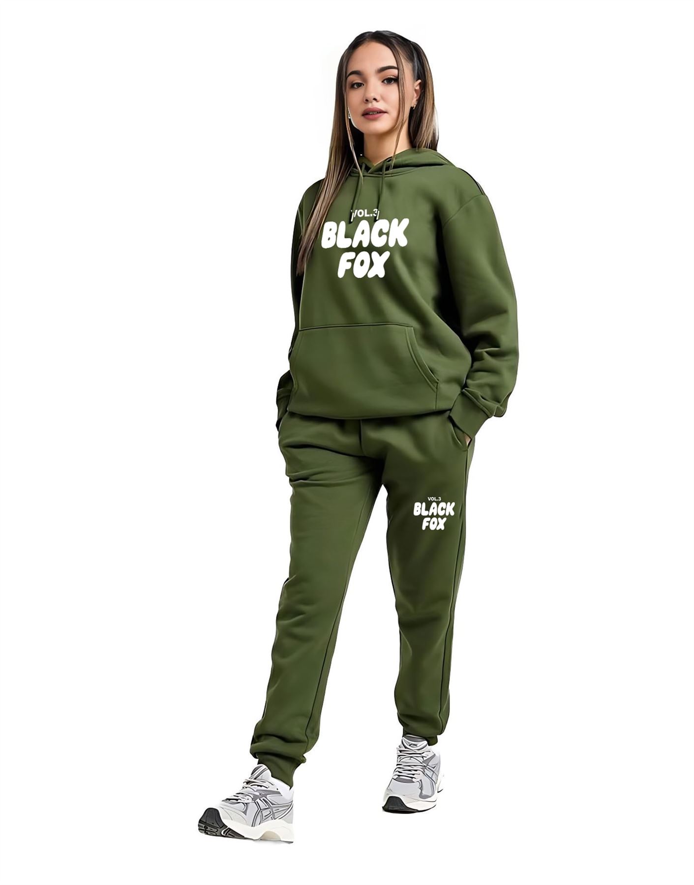 Damen Kinder 2-teiliges Trainingsanzug Lounge Sets Hoodies Jogginghose Damen Jogginganzüge - Bild 20 von 23