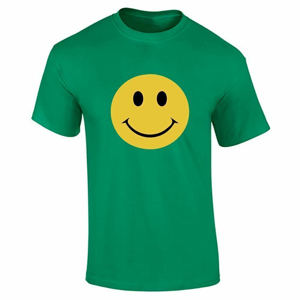 Jungen Lächelndes Emoji Gesicht Bedrucktes T-Shirt Herren Kurzarm Rundhals Shirt Oberteil - Bild 5 von 17