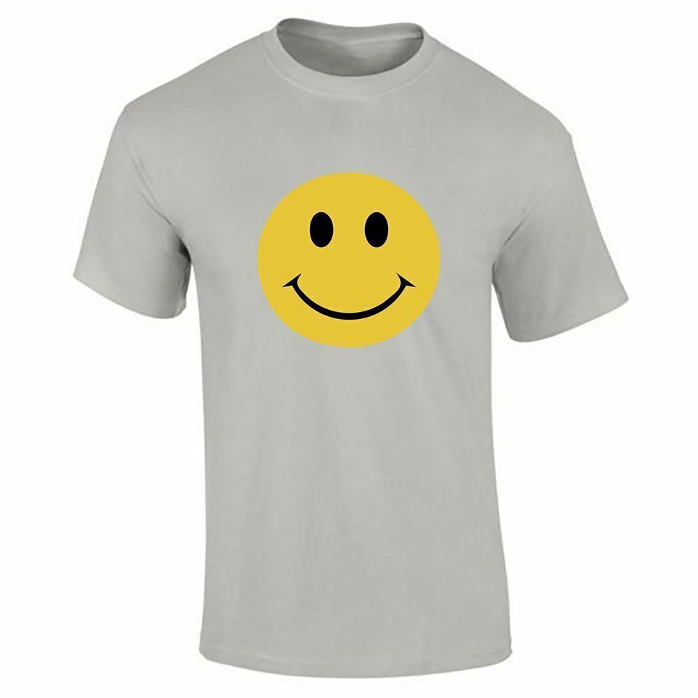 Jungen Lächelndes Emoji Gesicht Bedrucktes T-Shirt Herren Kurzarm Rundhals Shirt Oberteil - Bild 6 von 17