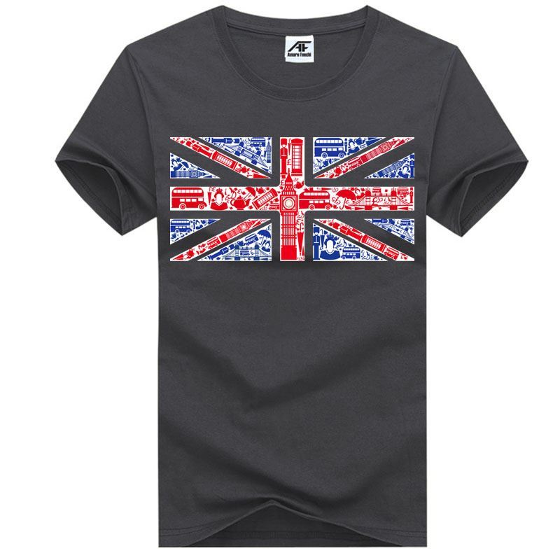 Union Jack Montaje Mural Bandera Top Hombres Niños Camiseta Camiseta Cuello Redondo Lote - Imagen 5 de 21