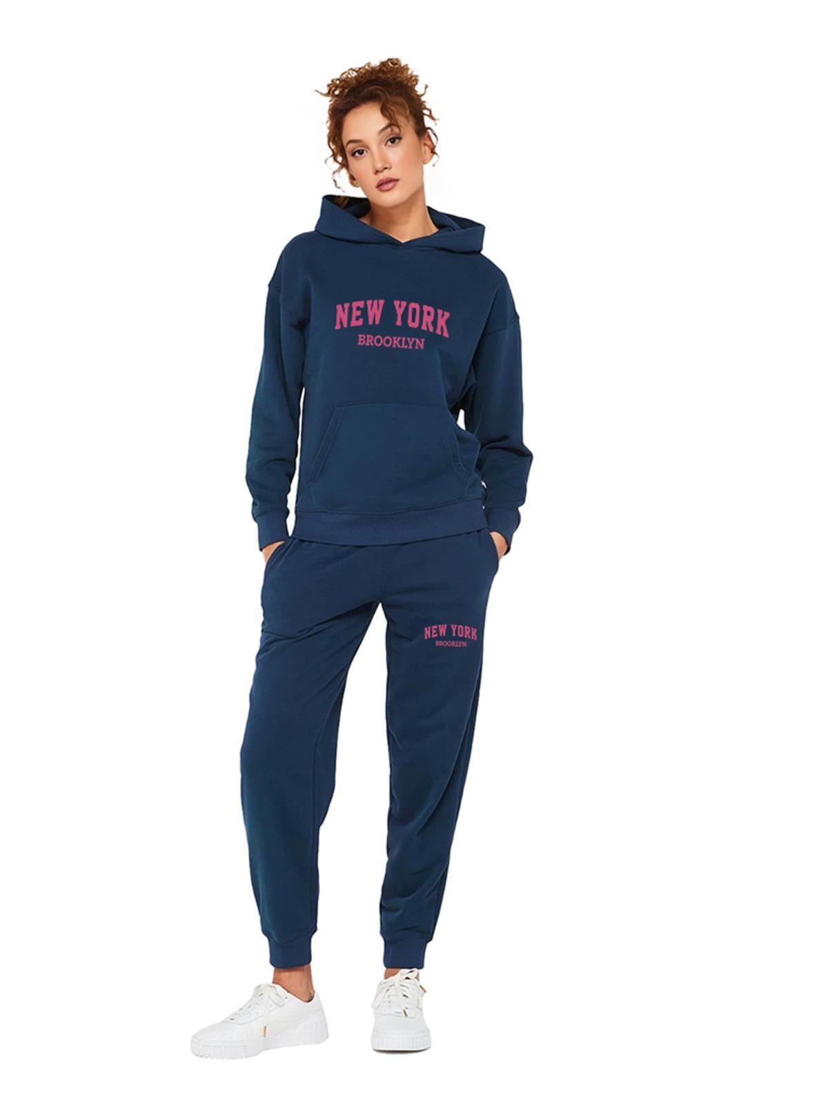 Women Kids Fun Fancy Prints Hoodie & Joggers Tracksuit 2 Pcs Outfit - Picture 27 of 29