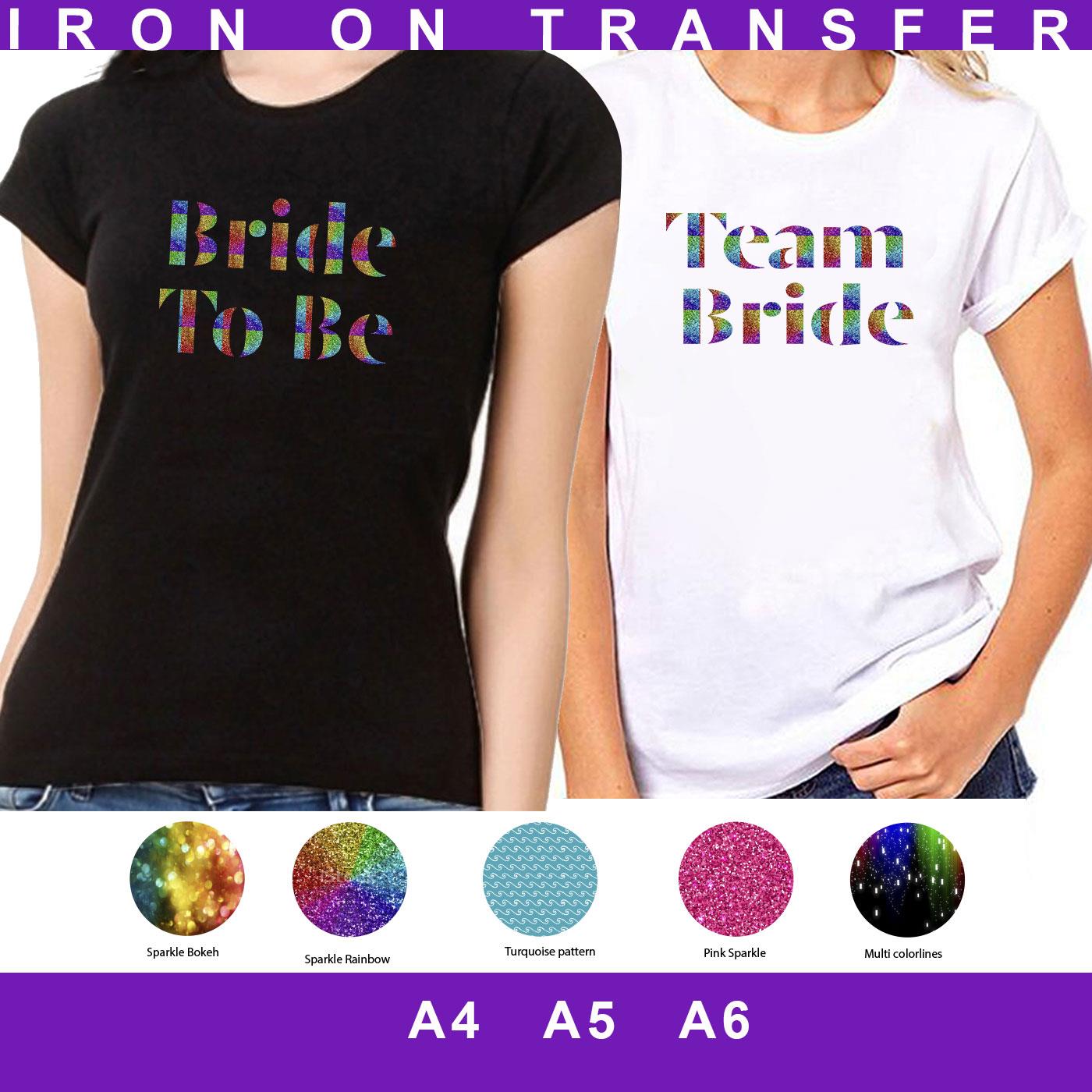 A5 TEAM BRIDE HEN PARTY NIGHT TRIBE ROSE GOLD IRON ON VINYL T SHIRT TRANSFER