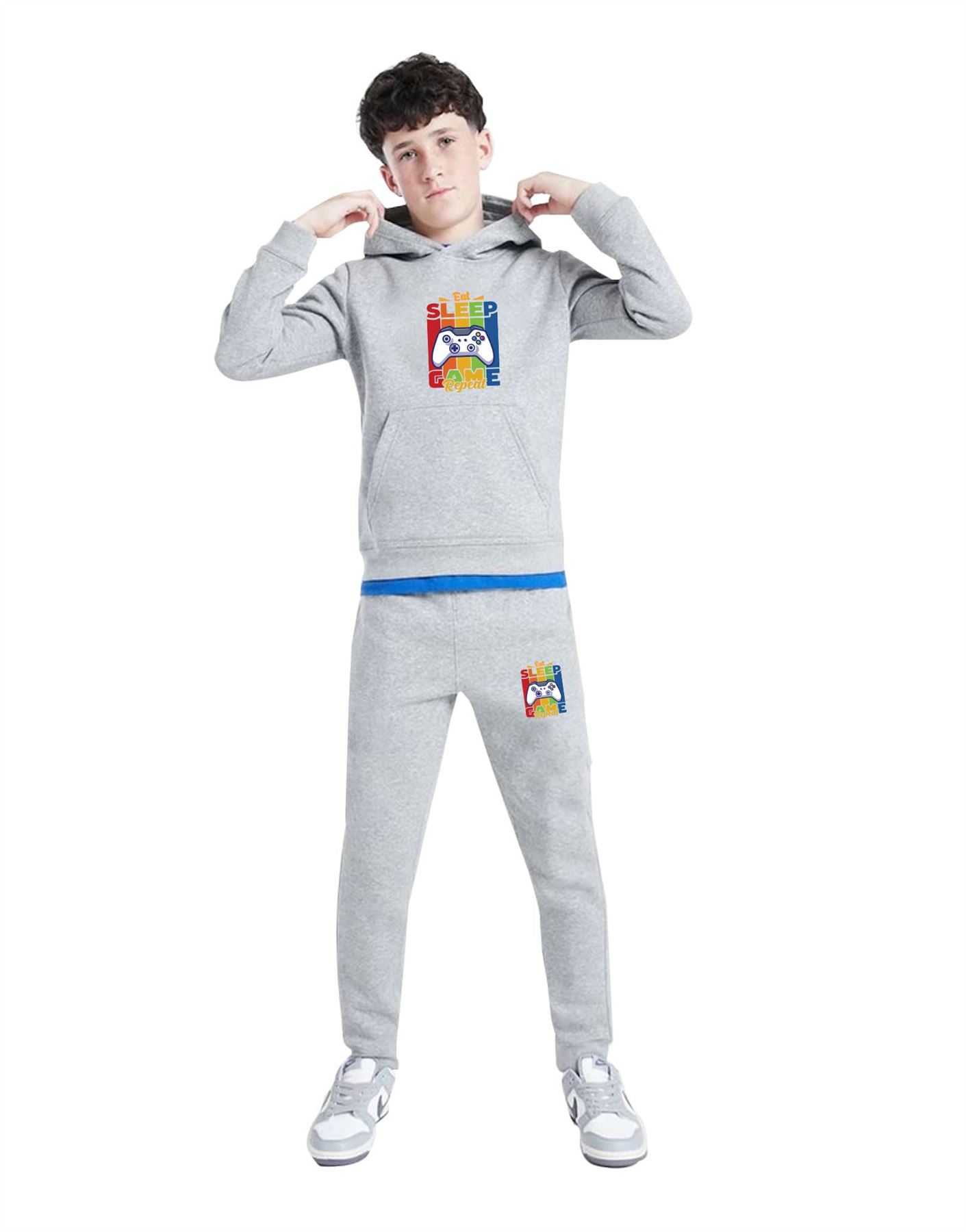 Men & Kids Game Tracksuits Sweatshirt & Sweatpants Set 2 Piece Casual Activewear - Picture 20 of 71