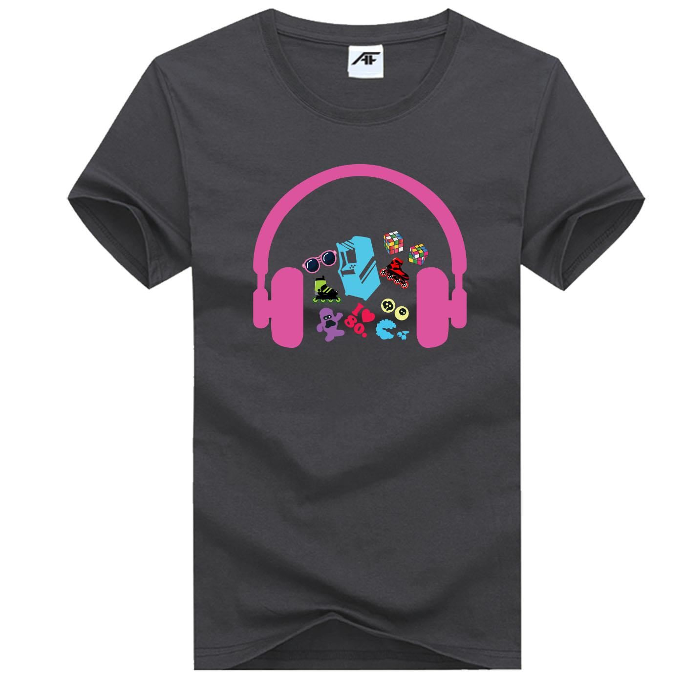 Music Headphones T-Shirt for Men & Kids Graphic Tee Matching Family Style - Picture 7 of 17