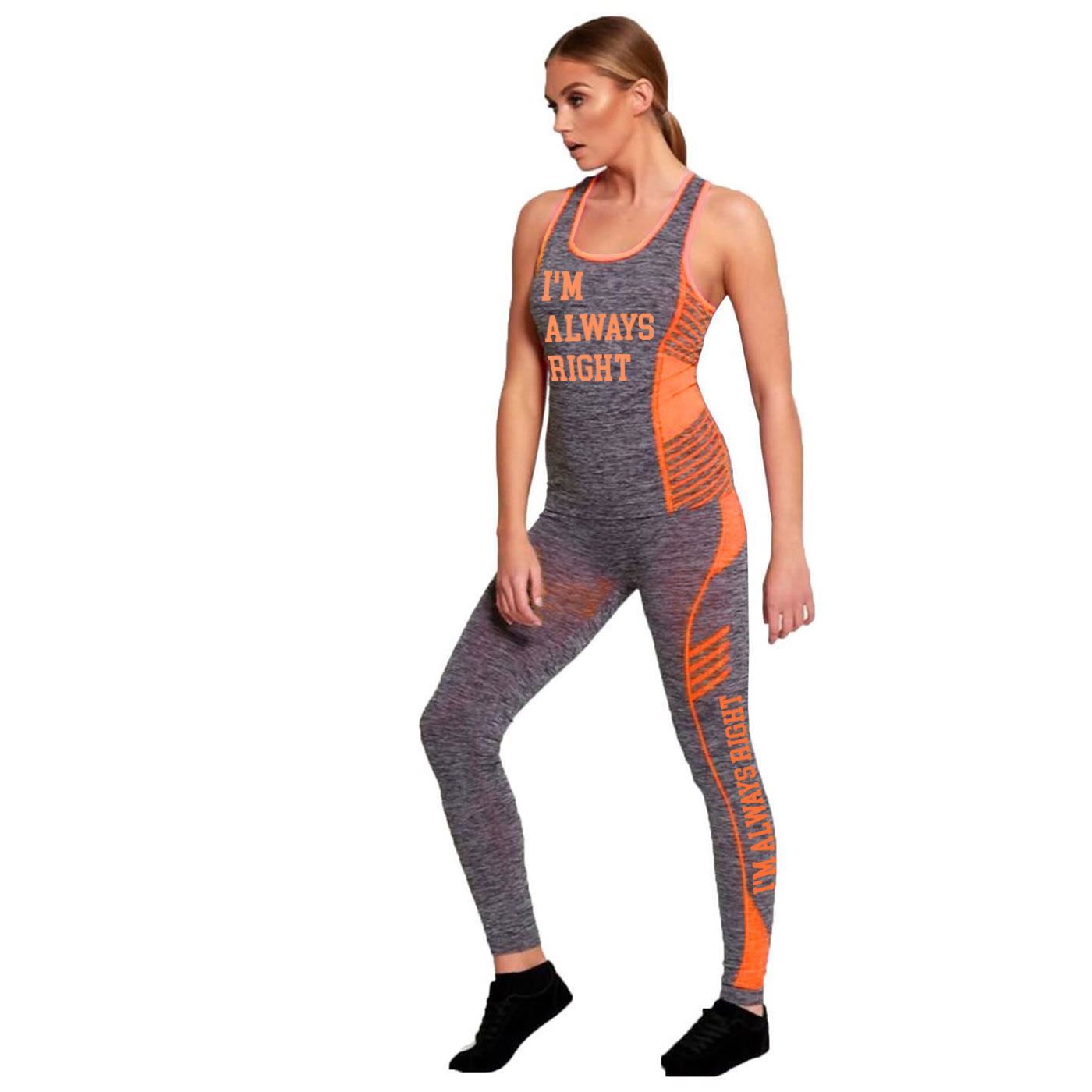 Set tuta donna I'M Always Right stampa donna jogging tuta da gioco top - Foto 4 di 12