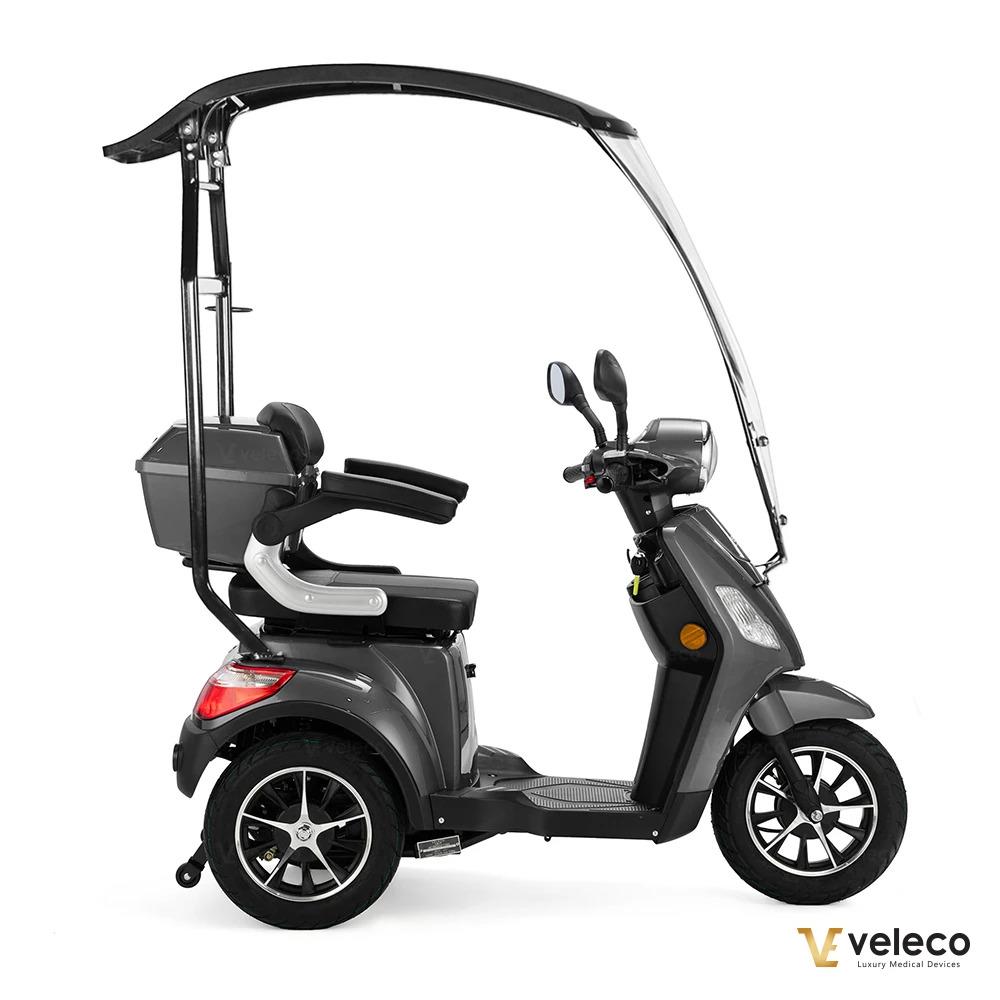 VELECO DRACO Mobile per anziani a 3 ruote con tetto, scooter elettrico, veicolo per anziani - Foto 23 di 56