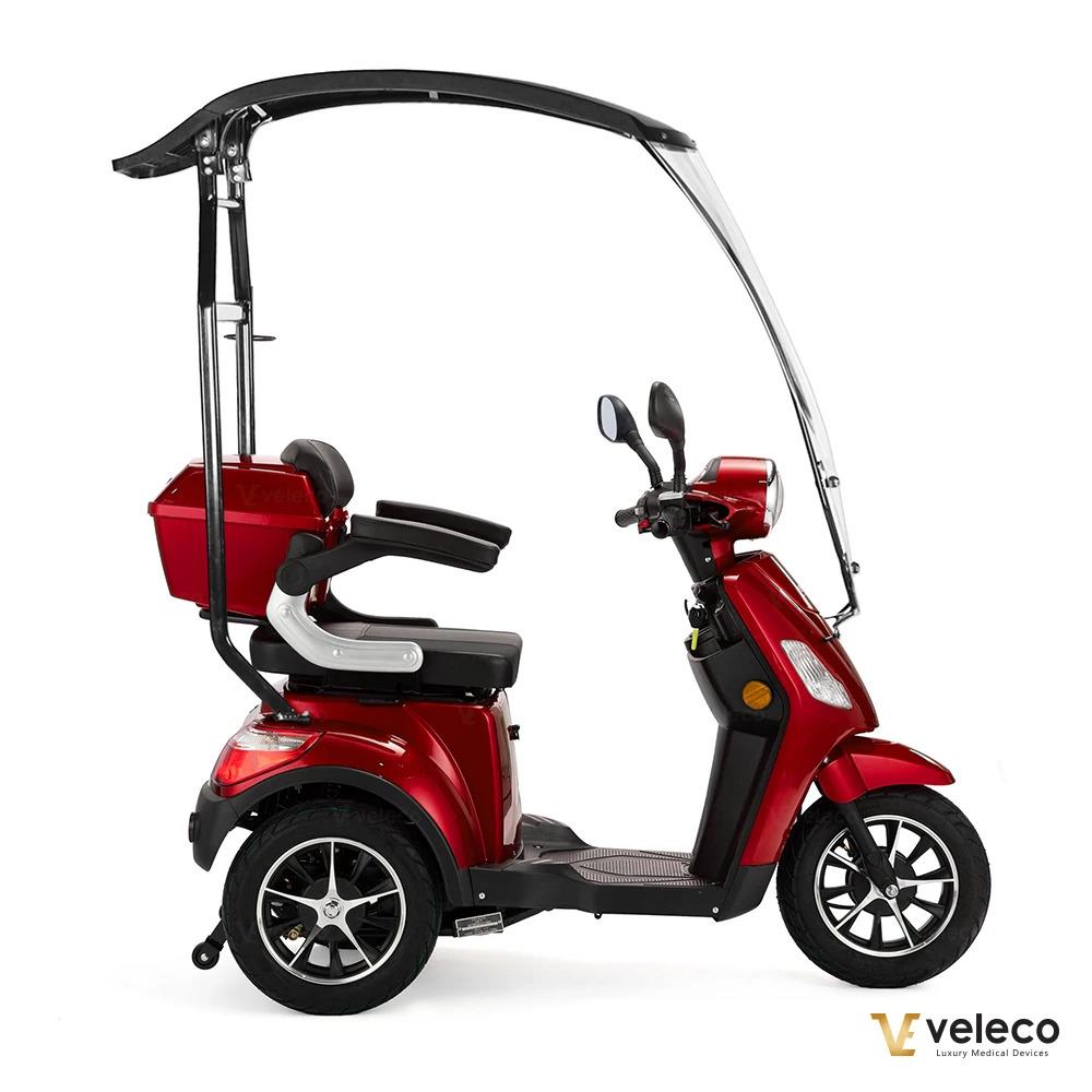 VELECO DRACO Mobile per anziani a 3 ruote con tetto, scooter elettrico, veicolo per anziani - Foto 35 di 56