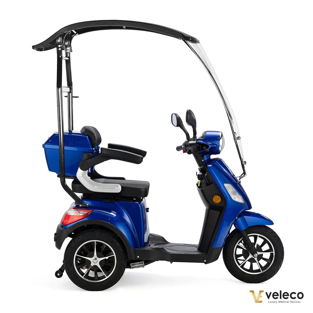 VELECO DRACO Mobile per anziani a 3 ruote con tetto, scooter elettrico, veicolo per anziani - Foto 11 di 56