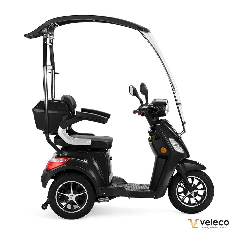 VELECO DRACO Mobile per anziani a 3 ruote con tetto, scooter elettrico, veicolo per anziani - Foto 47 di 56