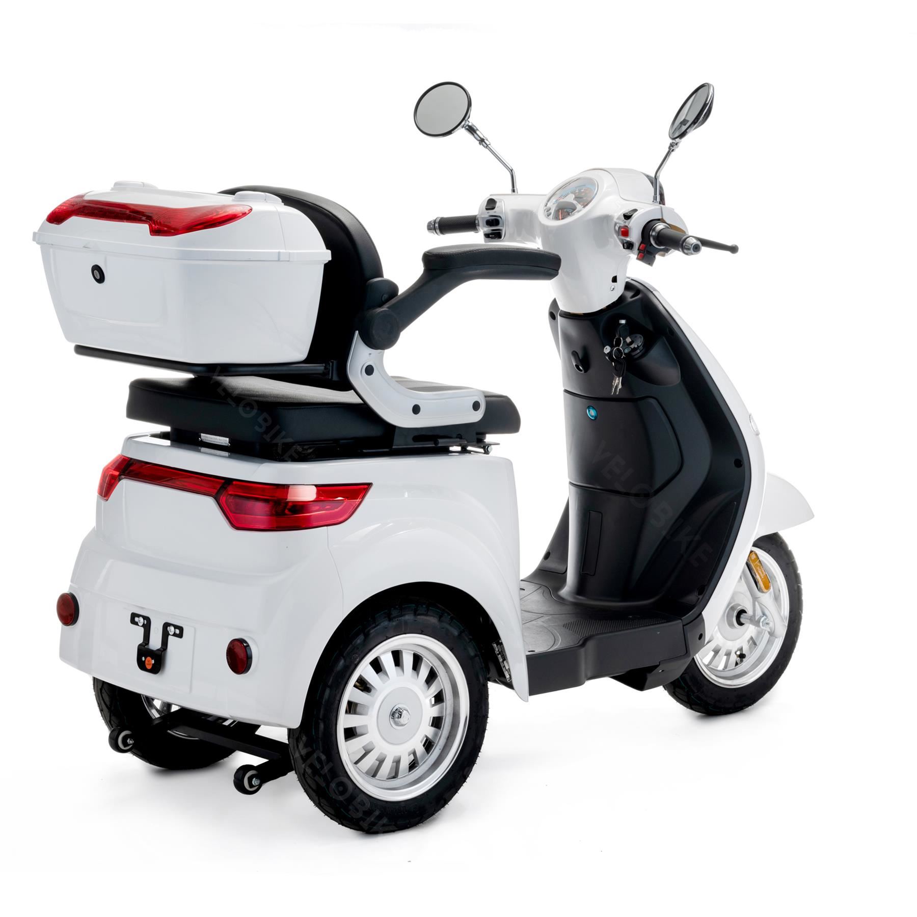 VELECO FASTER Seniorenmobil 4-Rad | 1000W Motor | Mit Dach & Frontscheibe | Lithium-Ionen Akku