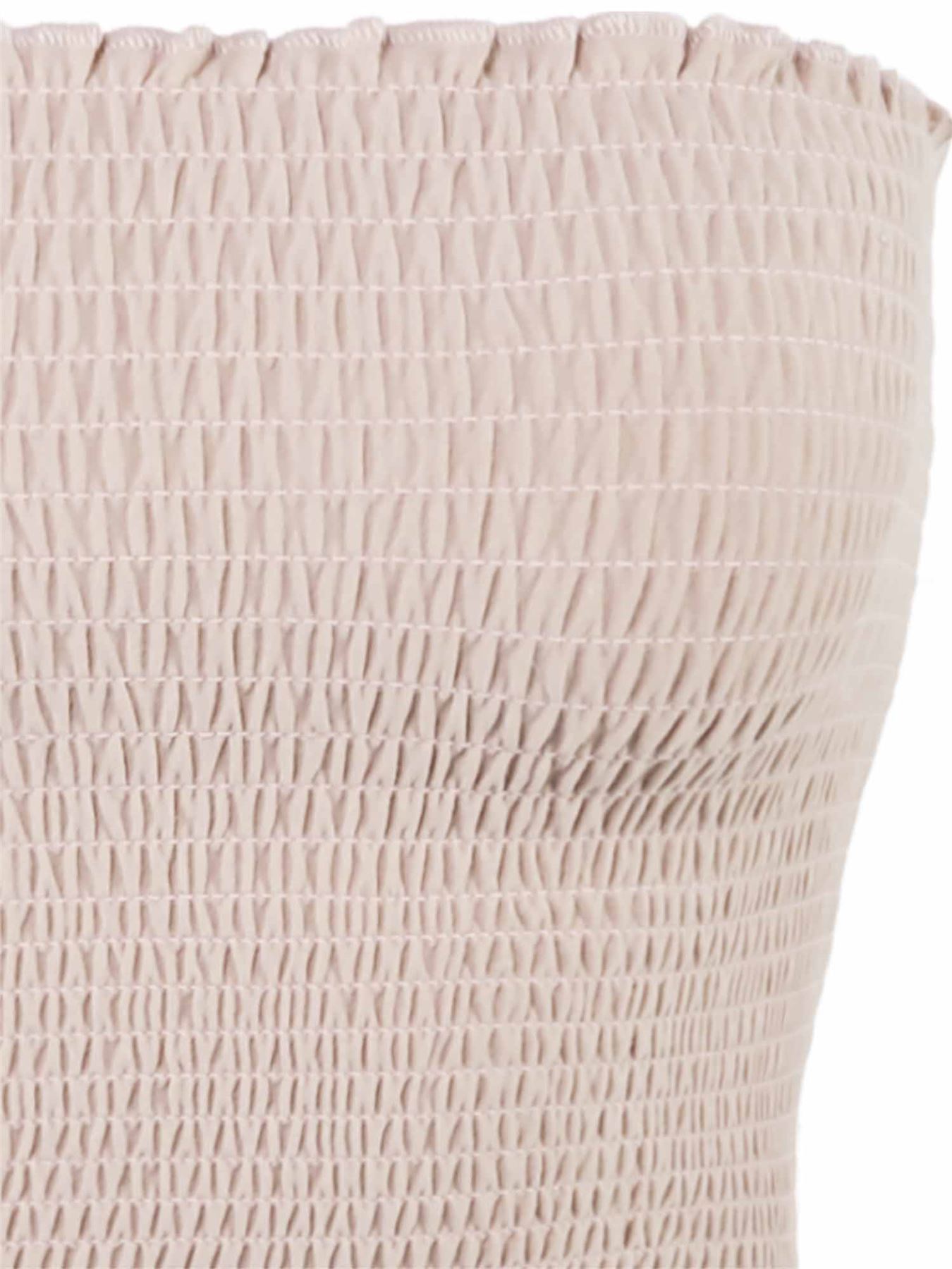 Sexy Fitted Strapless Cotton Smocked Tube Crop Tops - Picture 49 of 116
