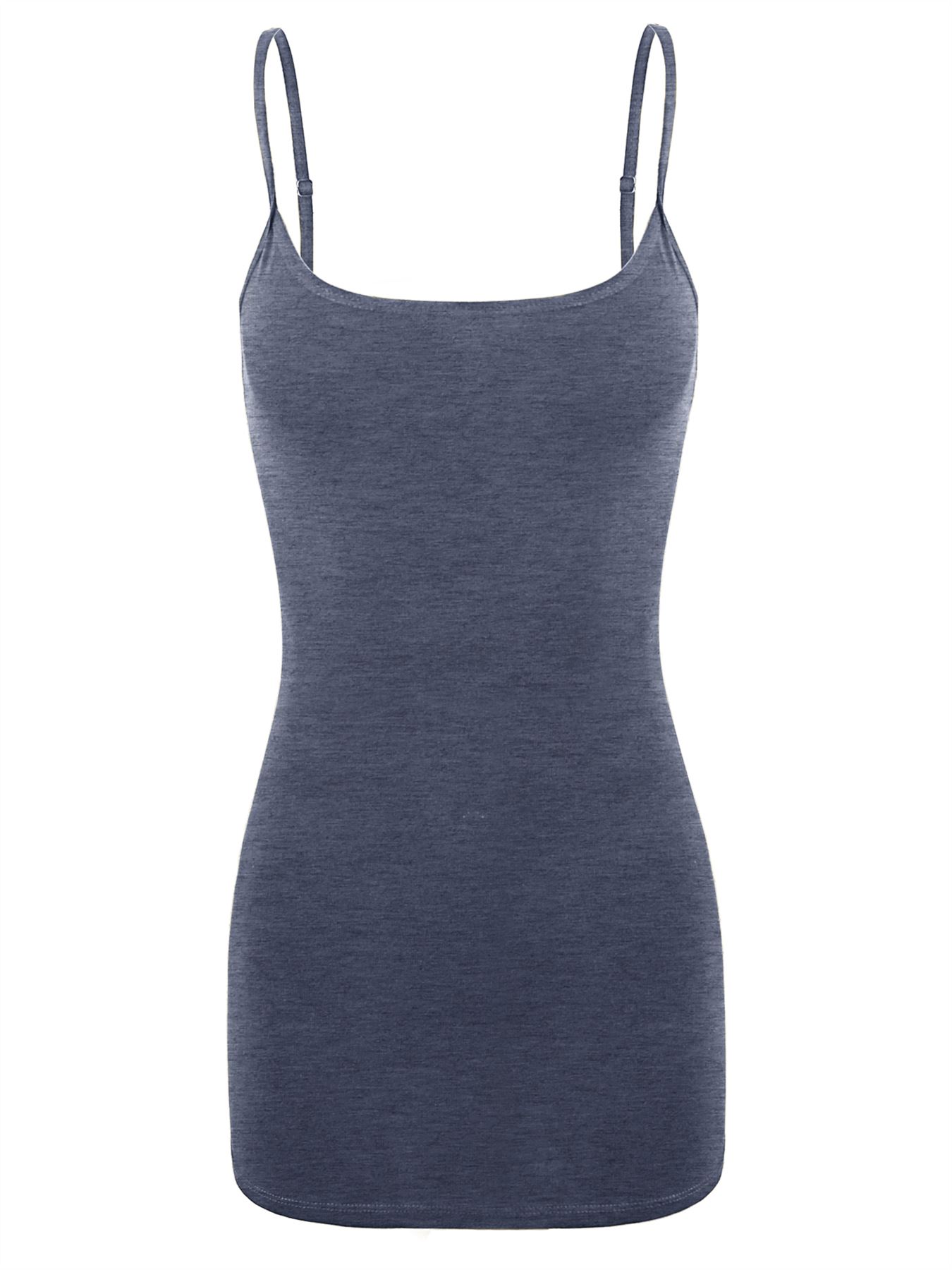 Basic Long Line Adjustable Spaghetti Strap Cami Tank Tops - Picture 18 of 150