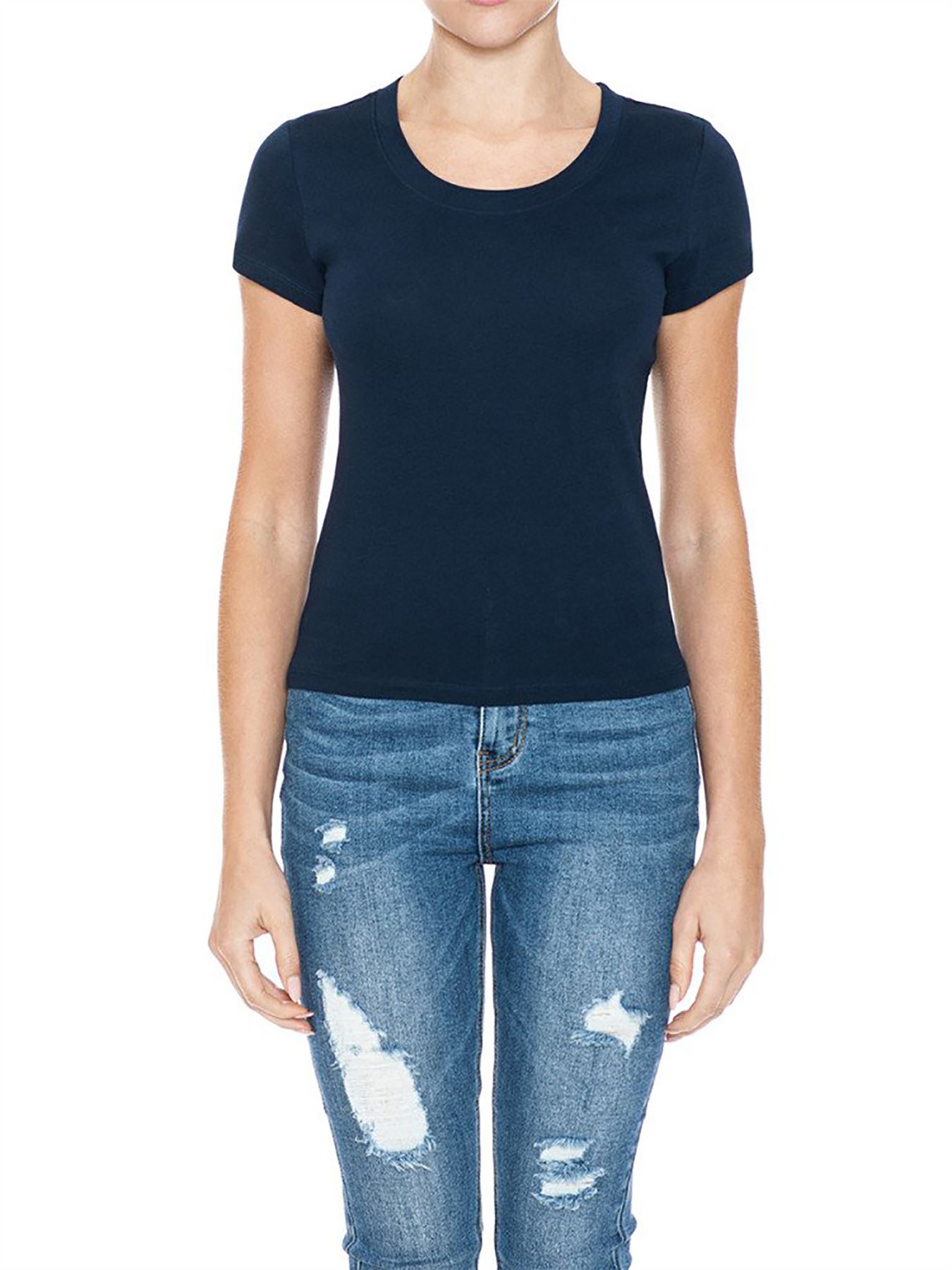 Round Neck Short Sleeve Top Shirts - Picture 12 of 22
