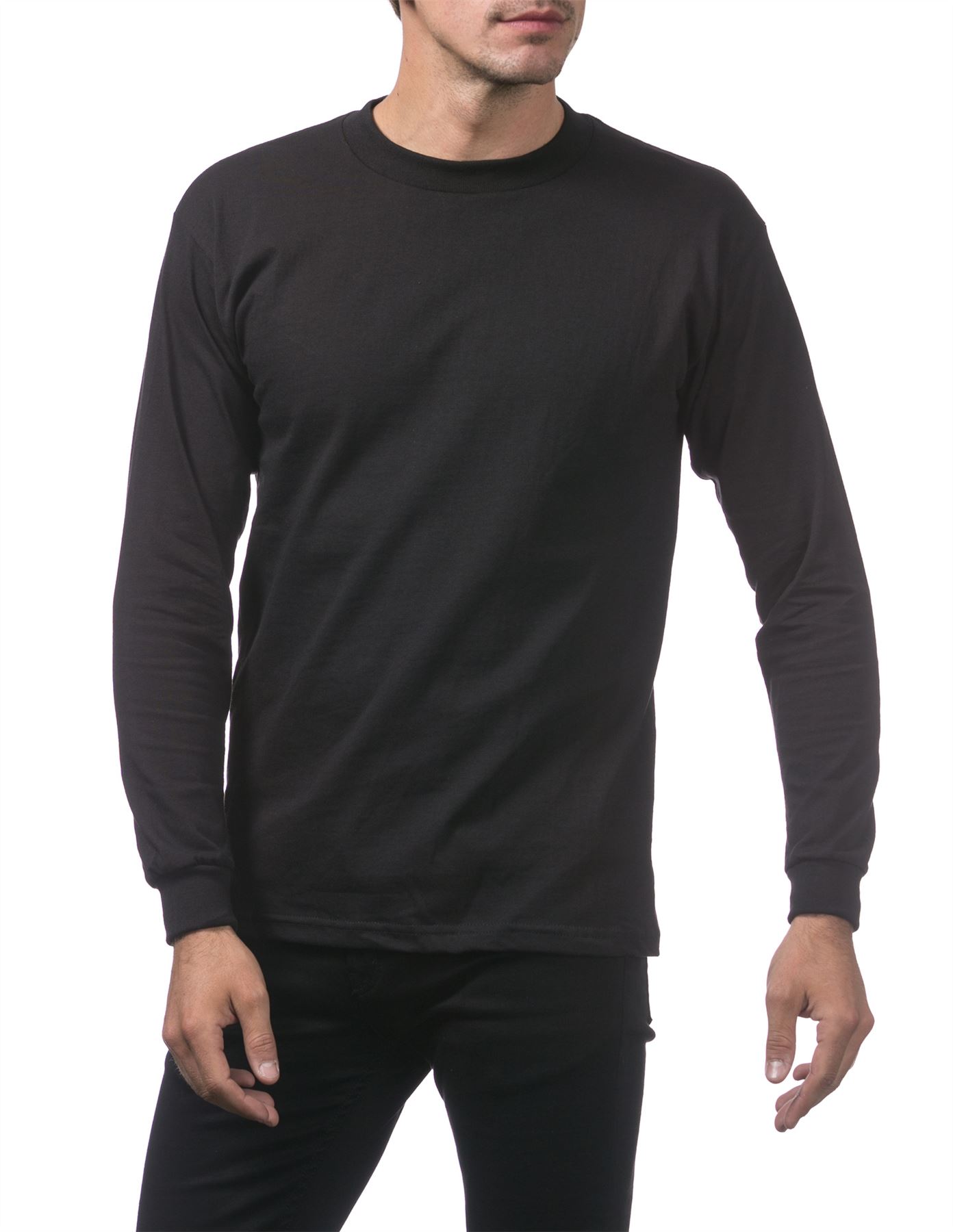 Pro Club Heavyweight Cotton Long Sleeve Crew Neck T-shirt - Picture 6 of 90
