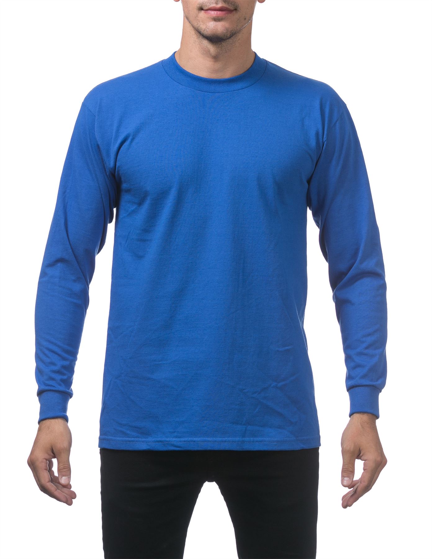 Pro Club Heavyweight Cotton Long Sleeve Crew Neck T-shirt - Picture 79 of 90