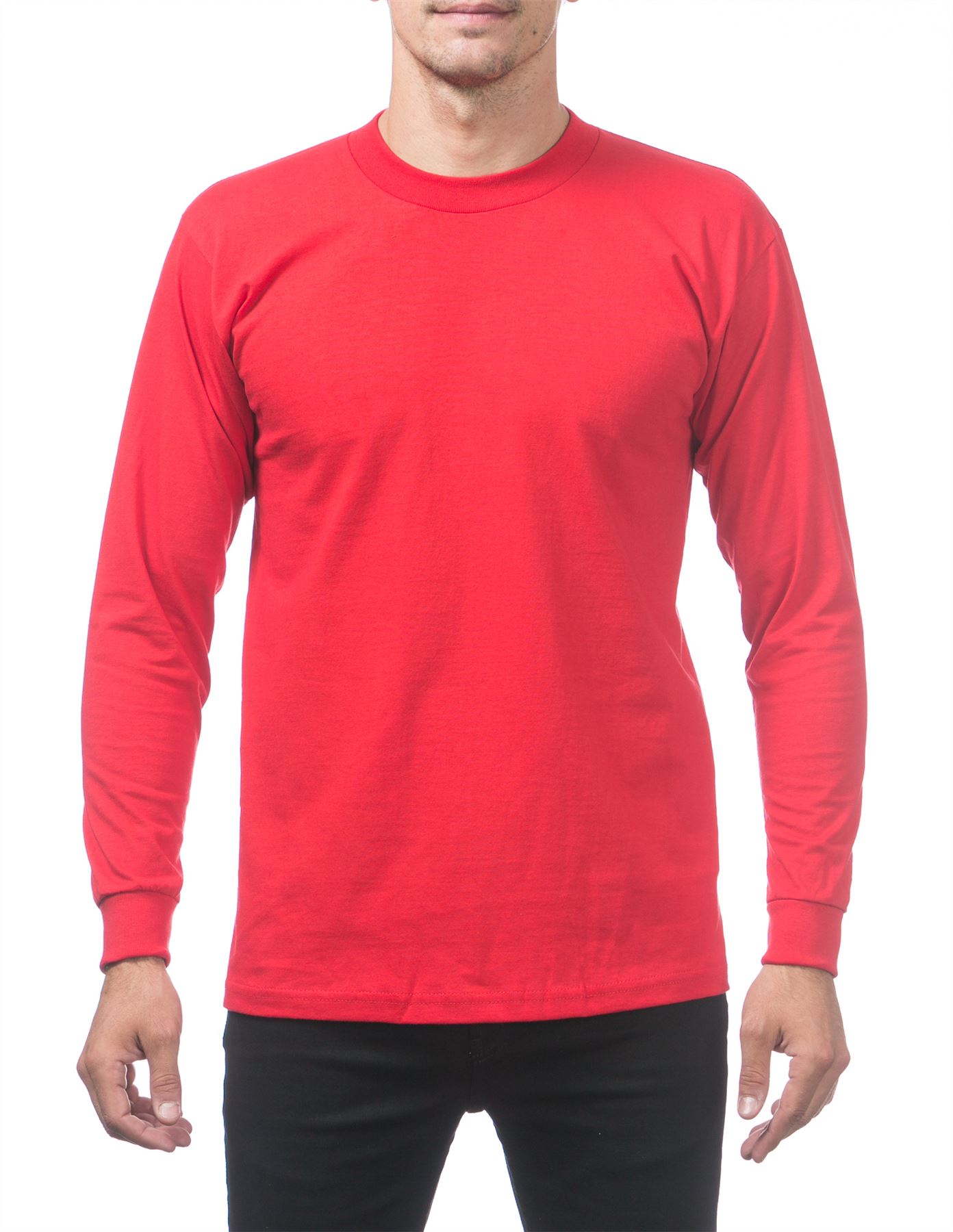 Pro Club Heavyweight Cotton Long Sleeve Crew Neck T-shirt - Picture 73 of 90