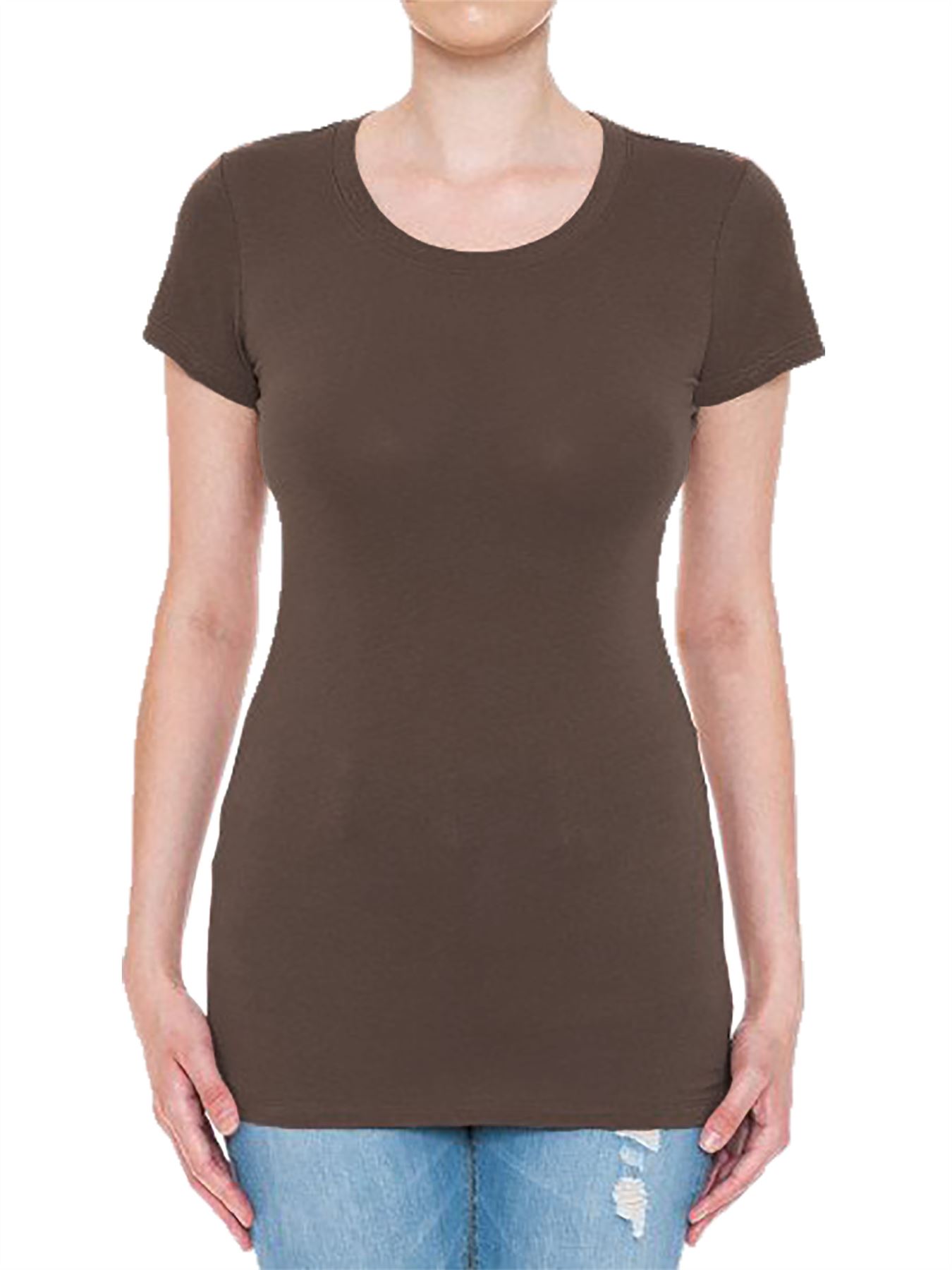 Crew Neck Short Sleeve Basic Top Shirts - Picture 9 of 21