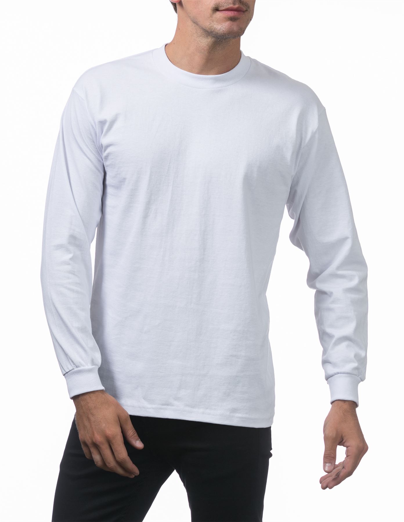 Pro Club Heavyweight Cotton Long Sleeve Crew Neck T-shirt - Picture 12 of 90