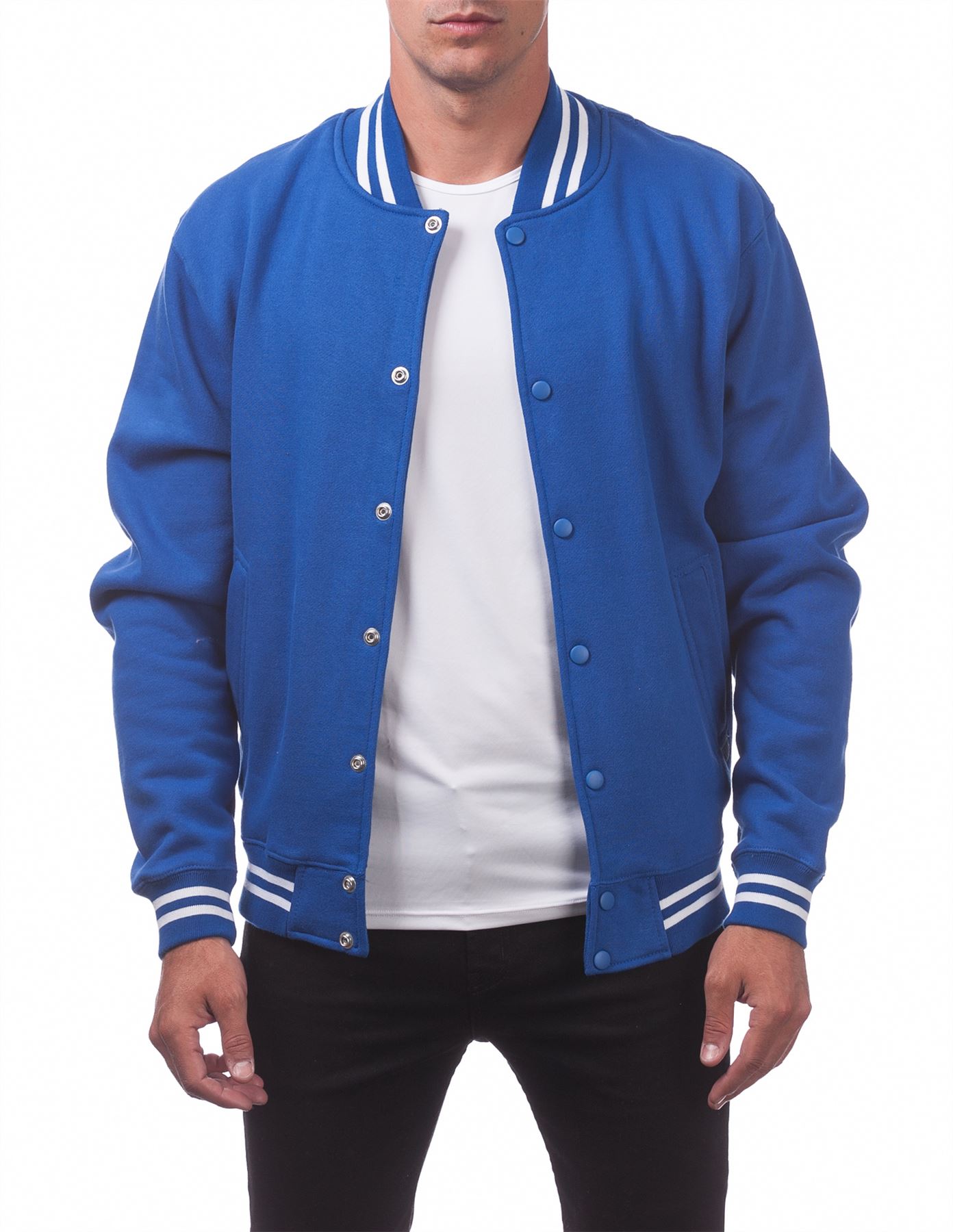 Men's Varsity Fleece Baseball Jacket - Picture 37 of 41