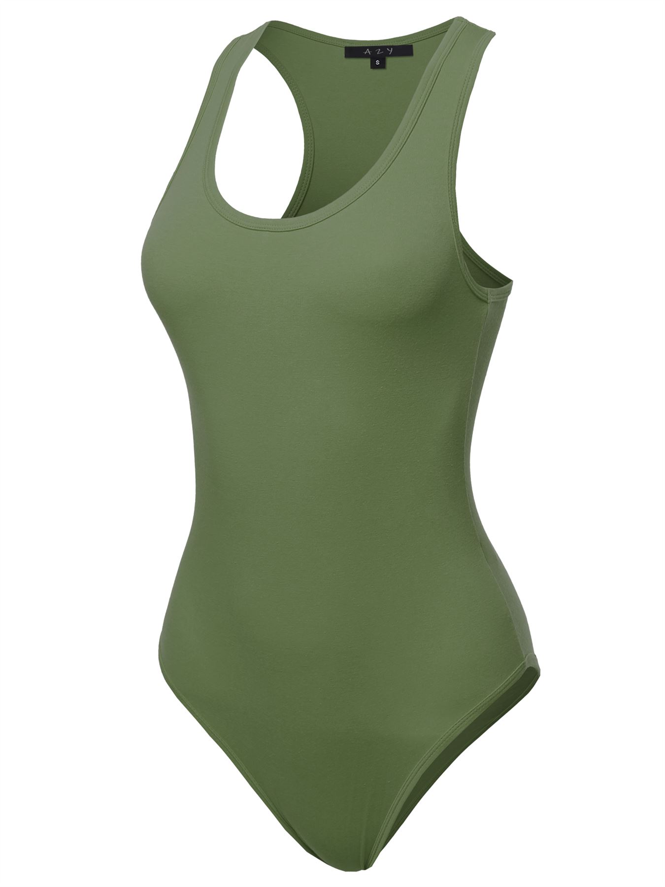 Fashion Basic Premium Cotton Racerback Tank Body Suit