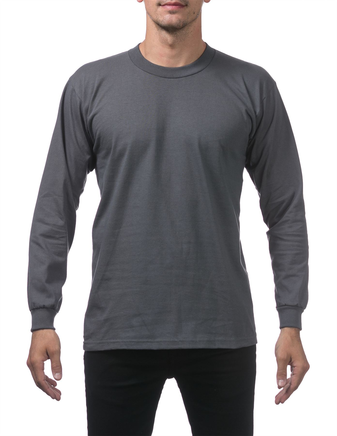 Pro Club Heavyweight Cotton Long Sleeve Crew Neck T-shirt - Picture 20 of 90