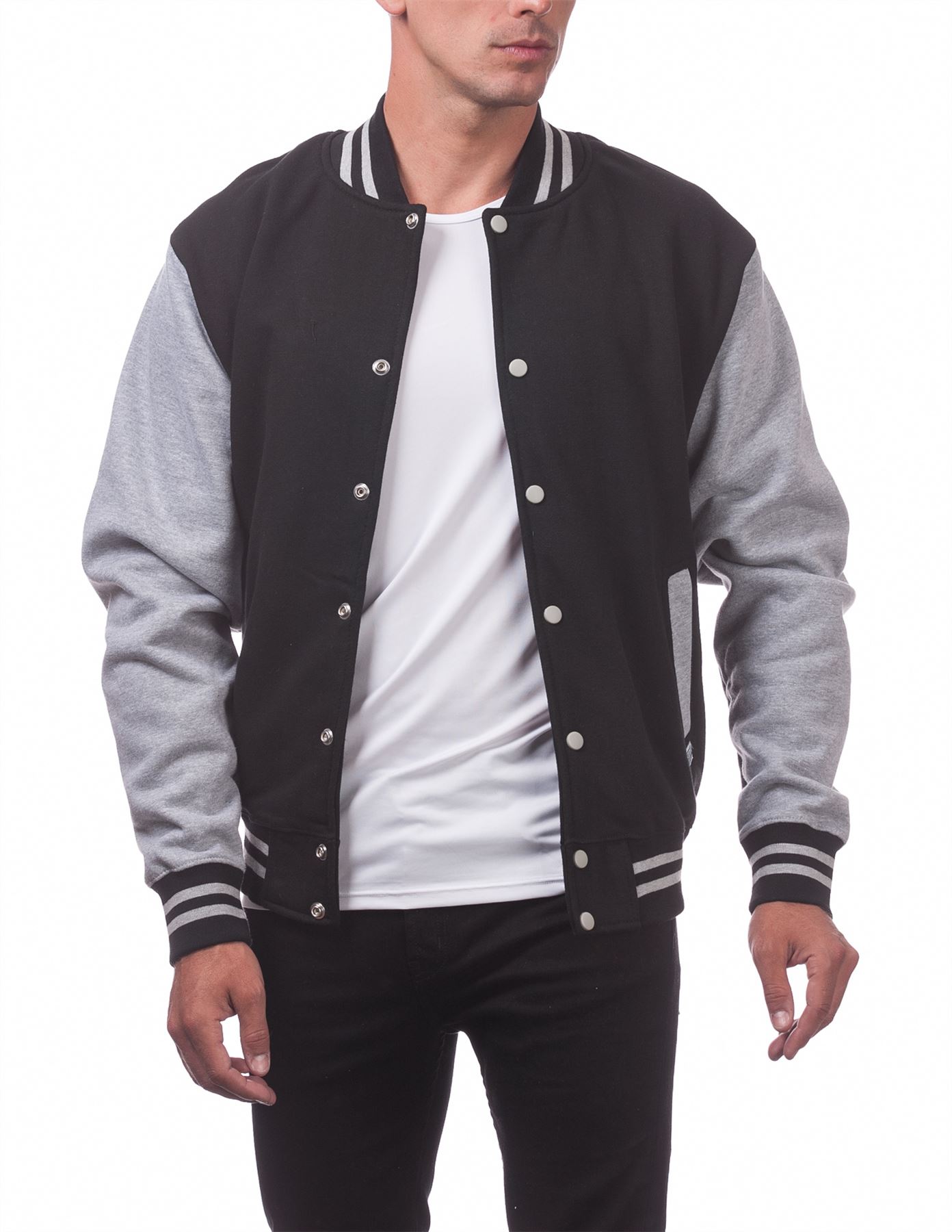 Men's Varsity Fleece Baseball Jacket - Picture 15 of 41