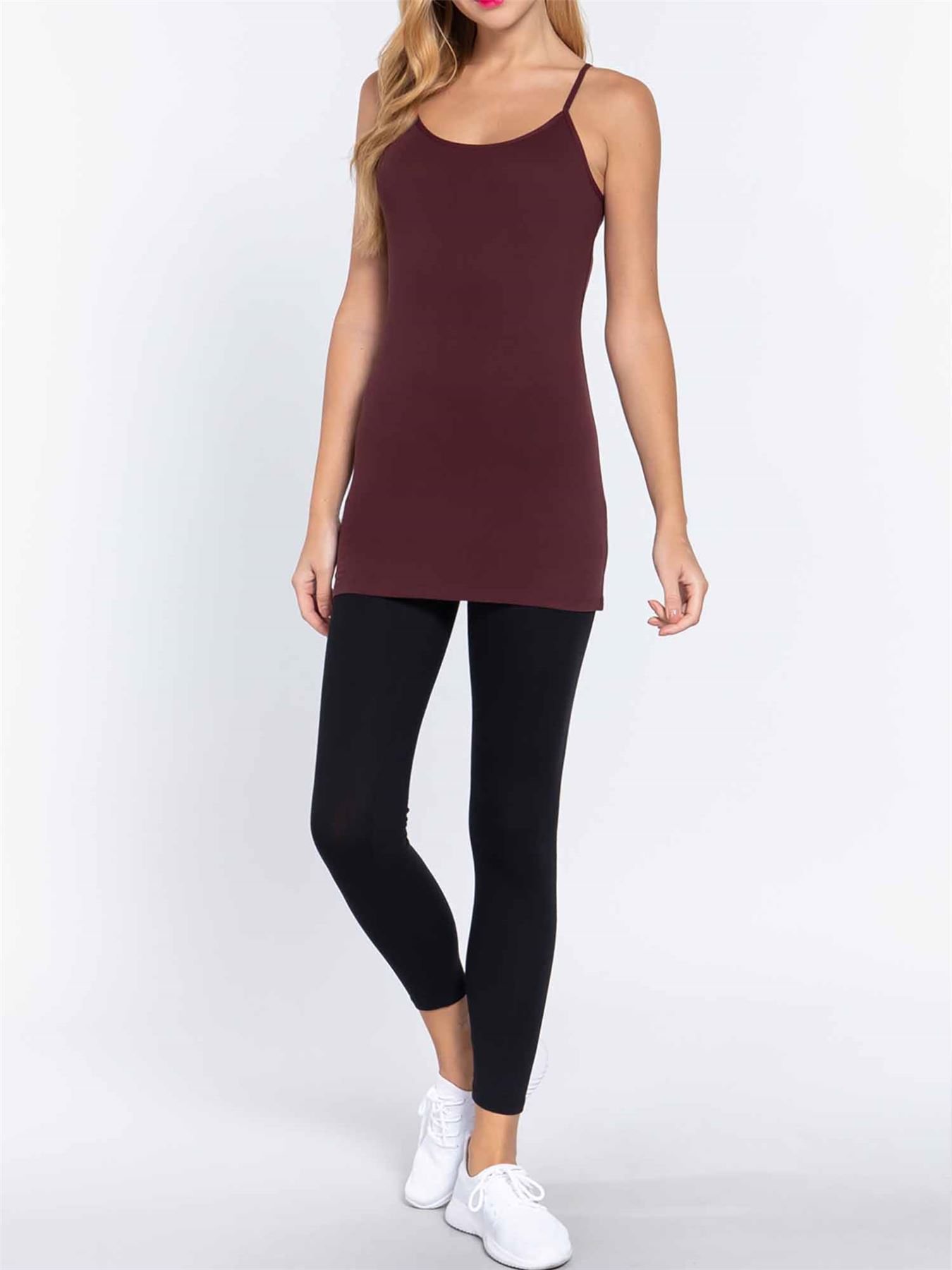 Basic Long Line Adjustable Spaghetti Strap Cami Tank Tops - Picture 61 of 150